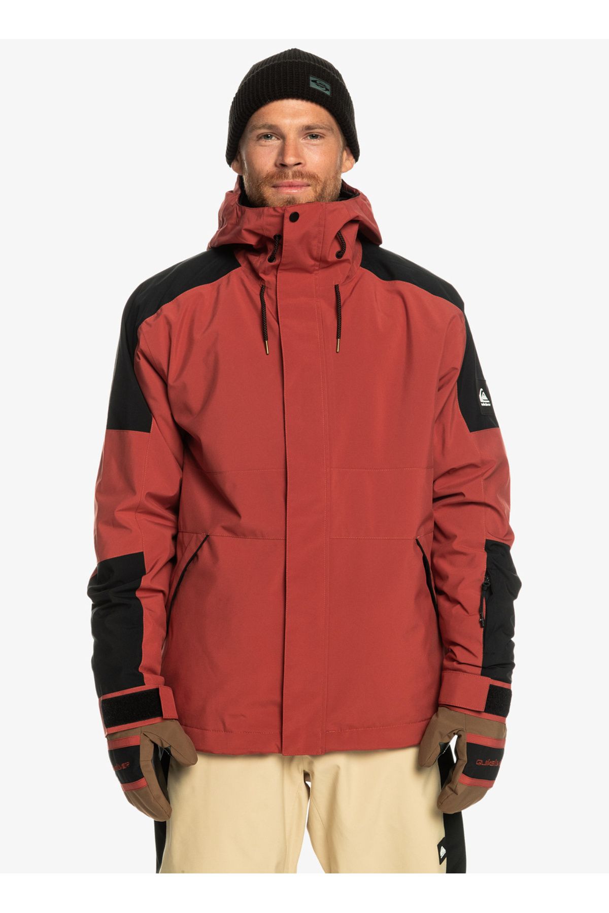 Quiksilver Kiremit Erkek Kapüşon Yaka Regular Fit Waterproof Kayak Montu EQYTJ03416 Radicalo Jk