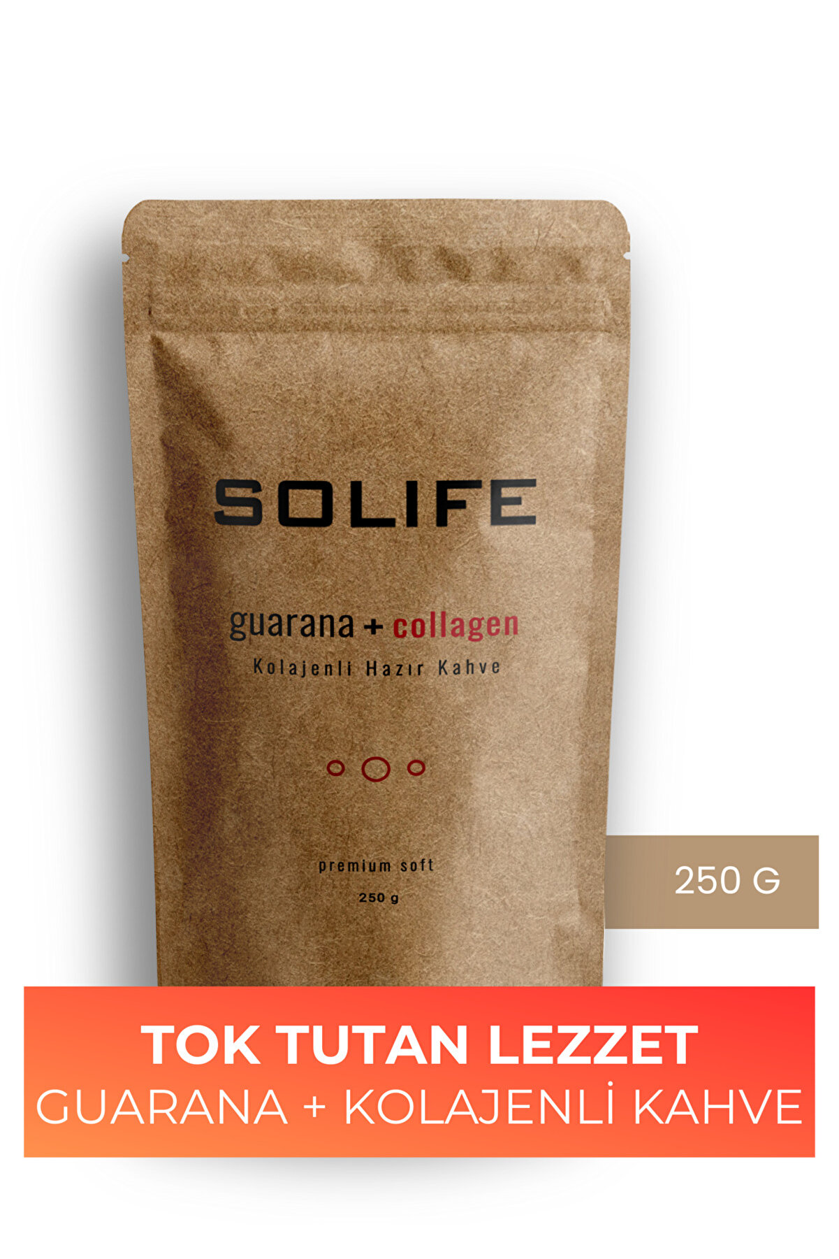 SOLIFE Guarana Ve Kolajenli Hazır Kahve Premium Soft 250 gr