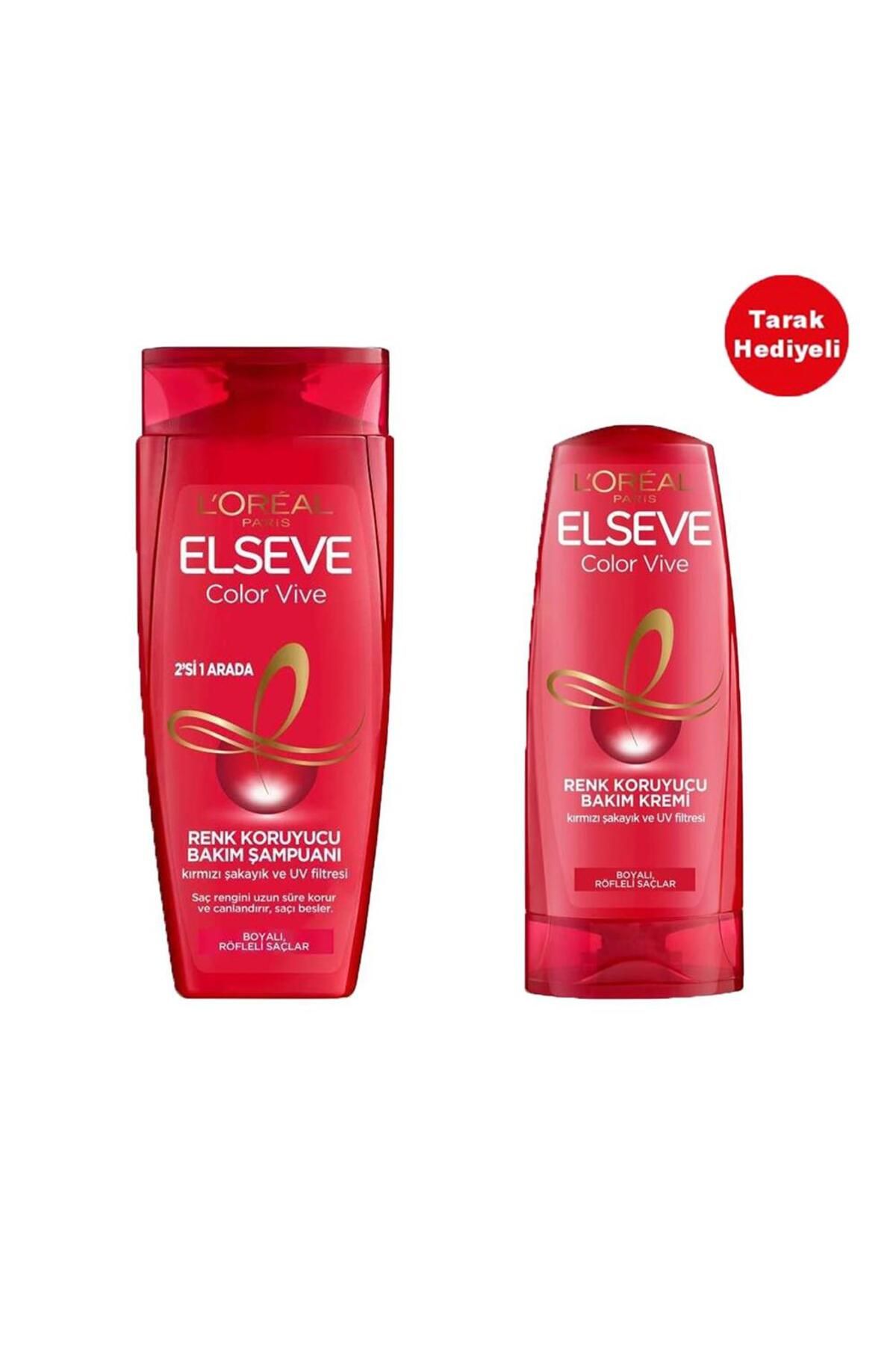 Elseve Loreal Elseve Color Vive Saç Bakım Seti Tarak Hediyeli 3lü Set