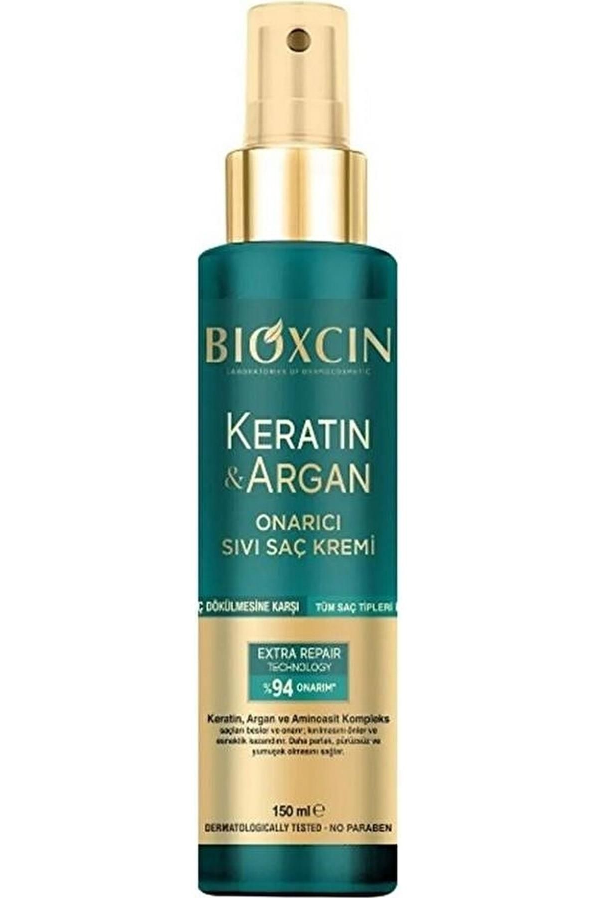 Bioxcin Keratin & Argan Onarıcı Sıvı Saç Bakım Kremi 150 Ml Yıpranmış Hasar Görmüş Saçlar (Bxc101)