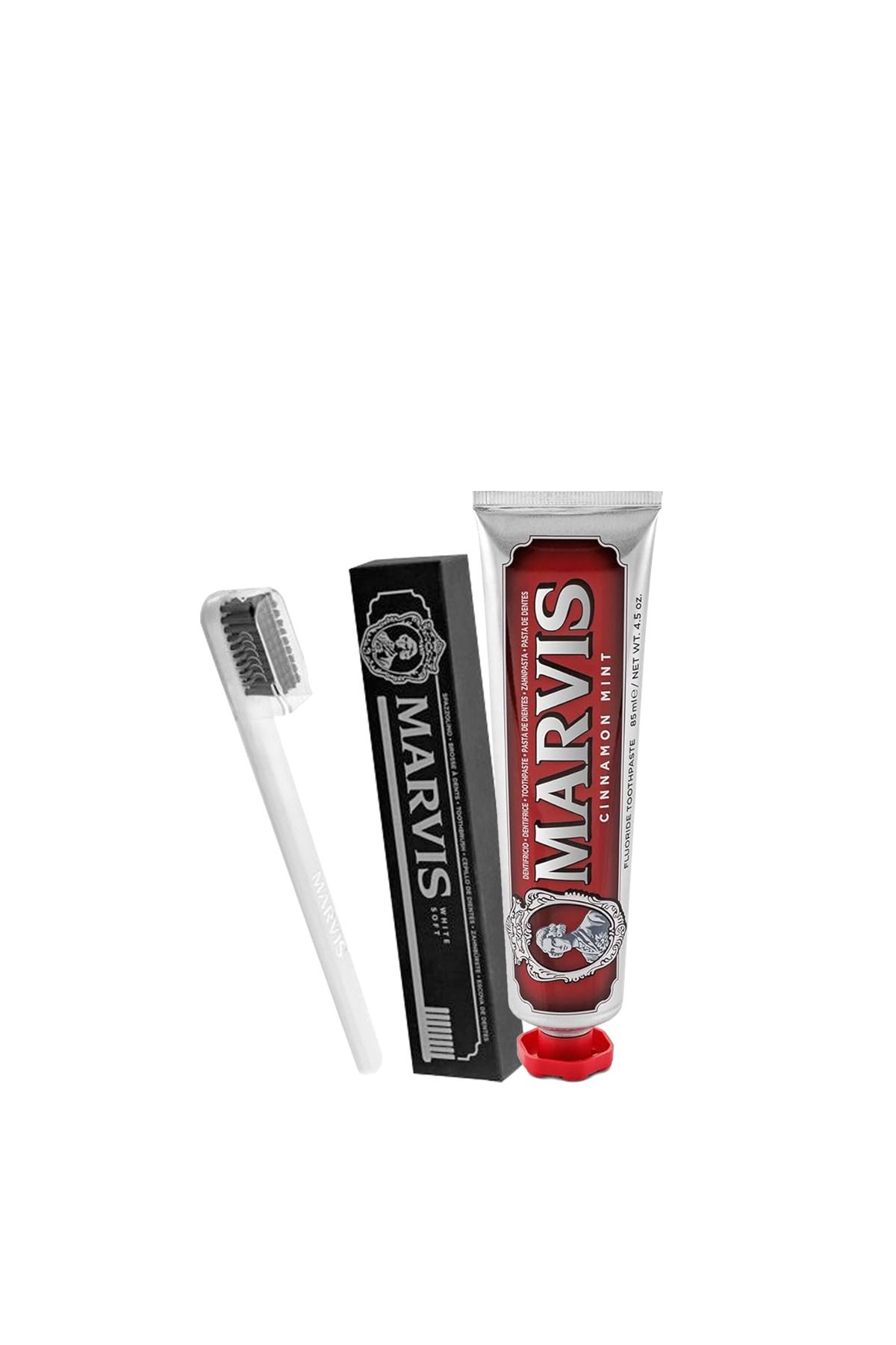 Marvis Cinnamon Mint + Xylitol Diş Macunu 85 ml ve Diş Fırçası