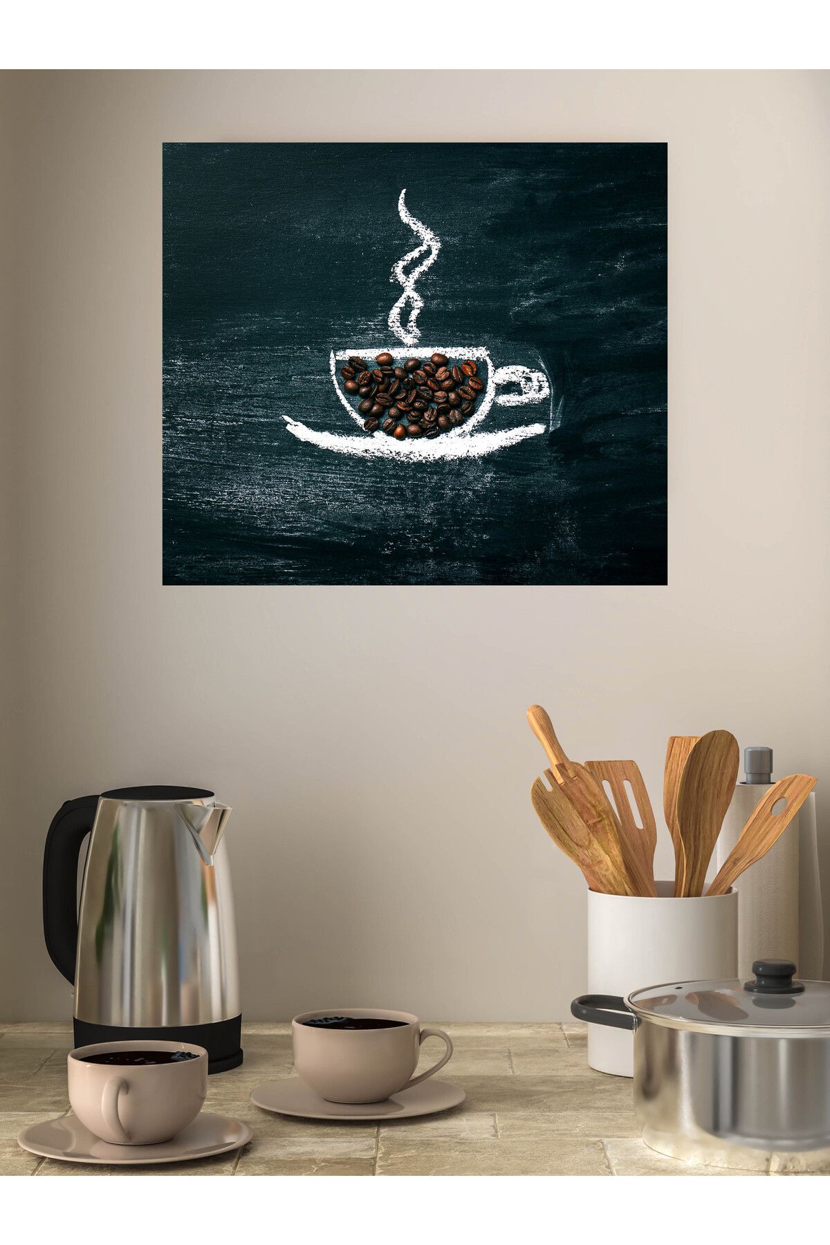 arzuönler Kahve Çekirdekleri Dekoratif Kanvas Tablo
