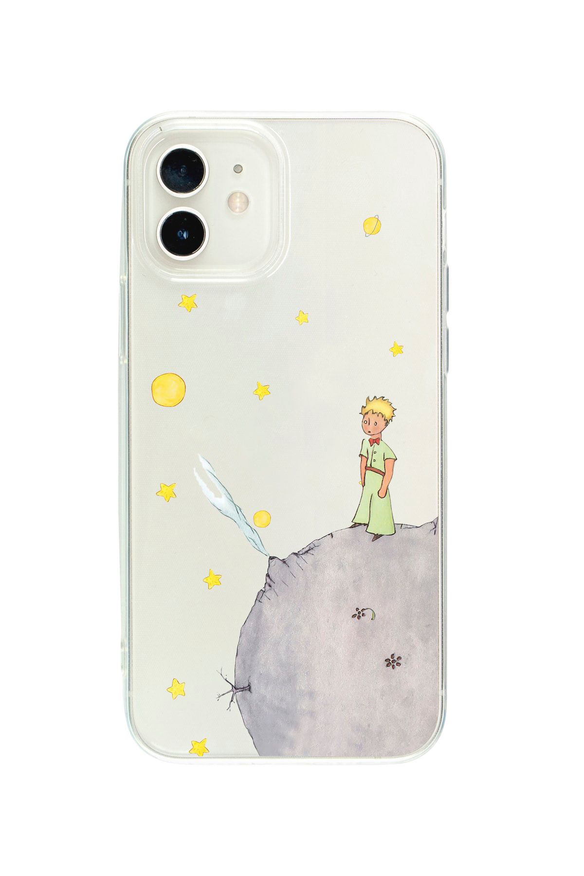 mooodcase Iphone 12 Küçük Prens Desenli Premium Şeffaf Silikon Kılıf