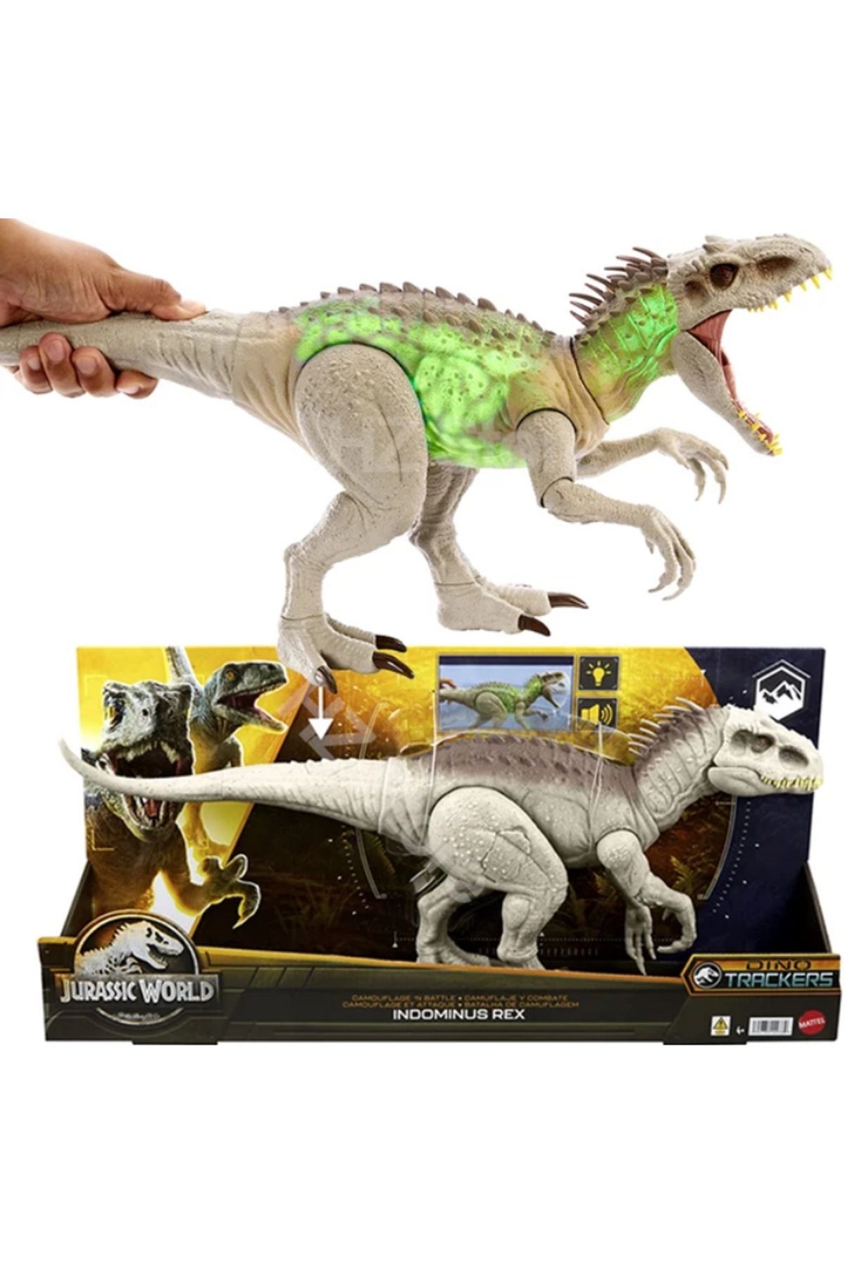 Jurassic World Sesli Işıklı Pilli Dinozor Oyuncağı Büyük Boy 60cm Kükreyen Oyuncak Dinazor Hareketli Rex Ses Işık T
