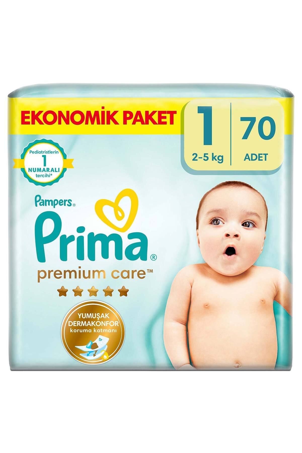 Prima Bebek Bezi Premium Care 1 Beden 70 Adet Yenidoğan Jumbo Paket