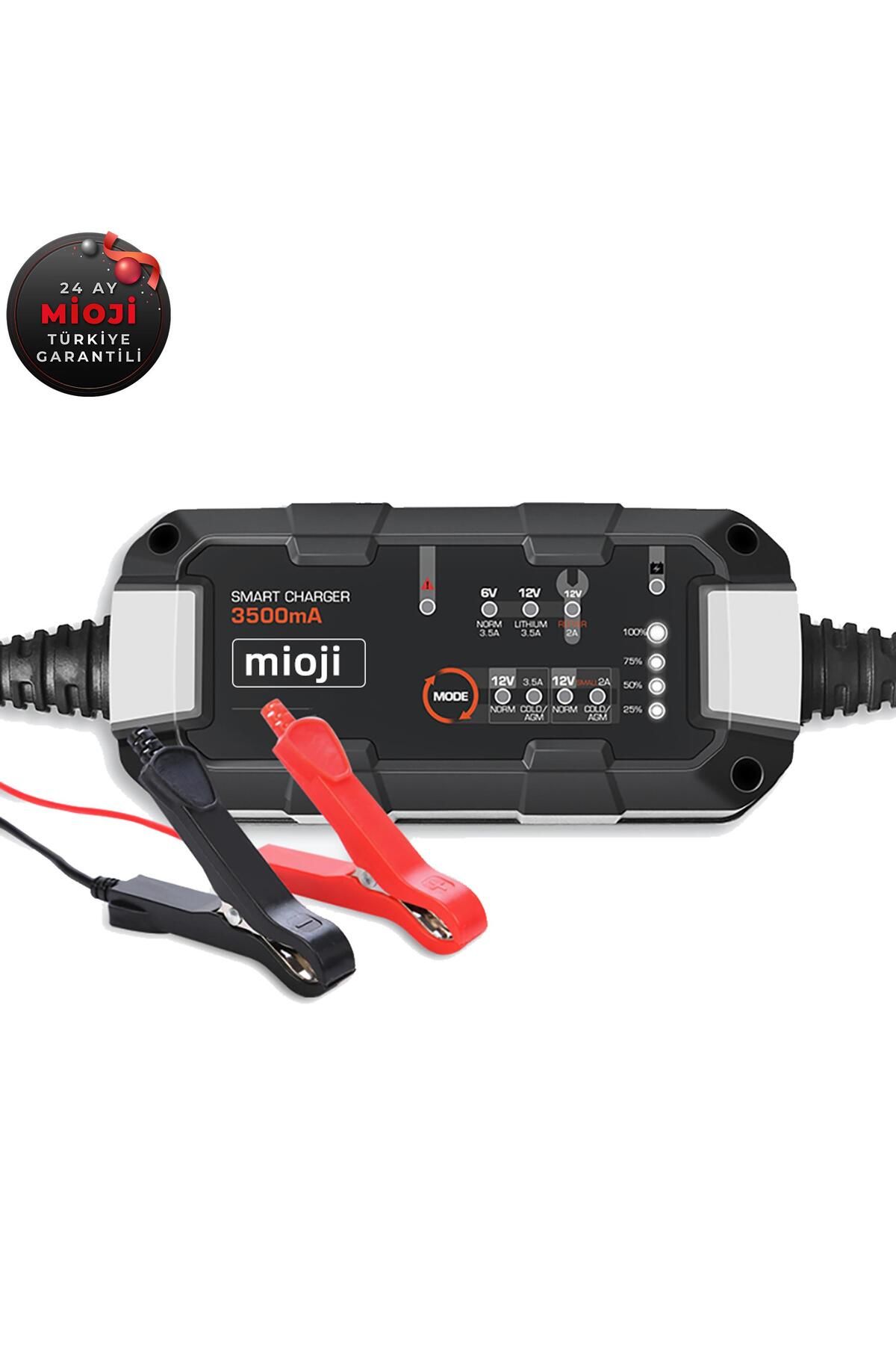 Mioji Mio 3500 3.5a 6v Ve 12v Araba Şarj, Akü Bakım, Motosiklet, Lityum Akıllı Akü Şarj Cihazı