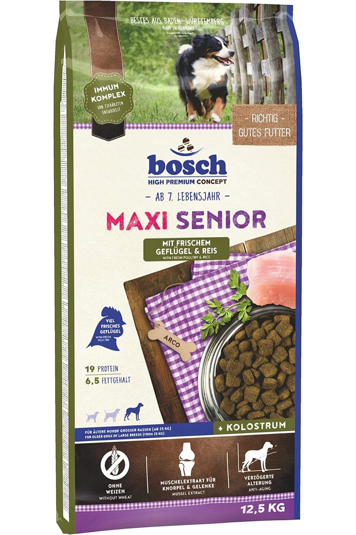 Bosch Maxi Senior Kümes Hayvanlı Büyük Irk Yaşlı Köpek Maması 12,5 Kg