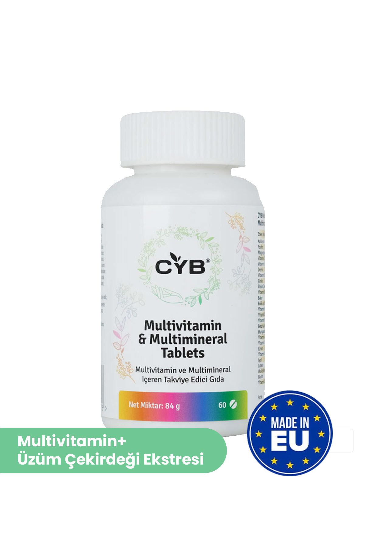 CYB Control Your Body MULTIVITAMINS & MINERALS - EXTRA STRONG 60 Tablet