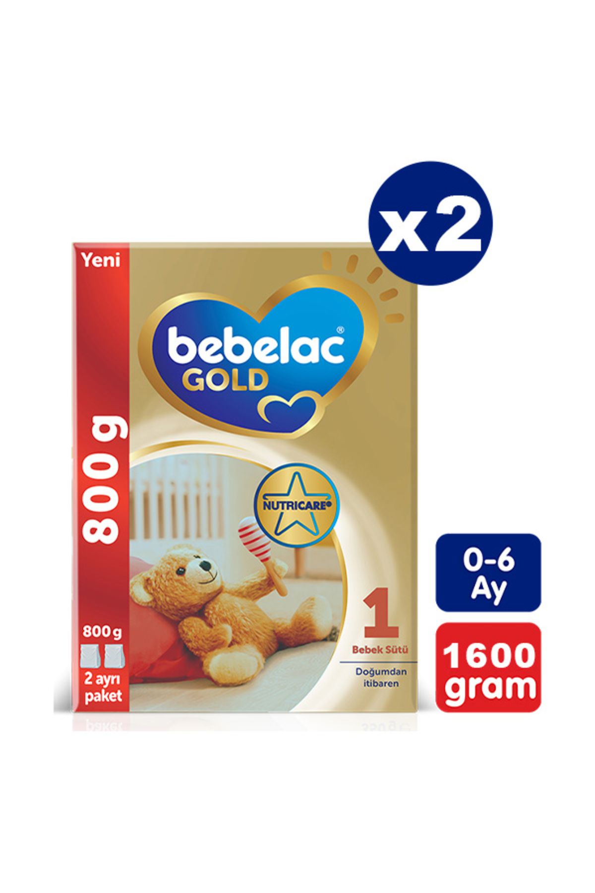 Bebelac Gold 1 Bebek Sütü 800 gr X 2 Adet