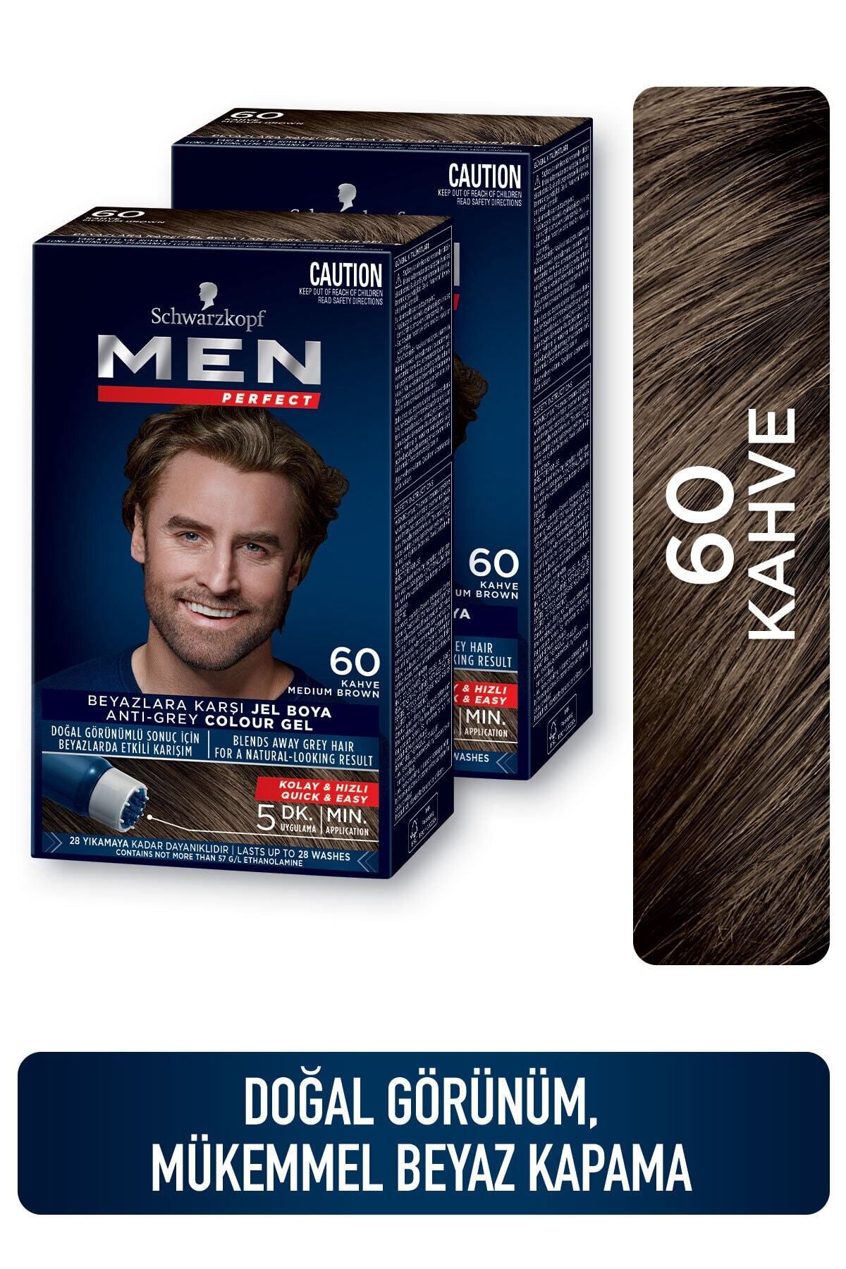 Men Perfect Saç Boyası 60 - Kahve  X 2 Adet