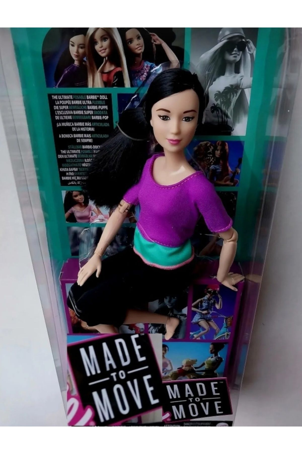 Barbie Sonsuz Hareket Eklemli Bebek Spor Yapan Sarışın Kumral Ve Siyah Saçlı Taytlı Barbie