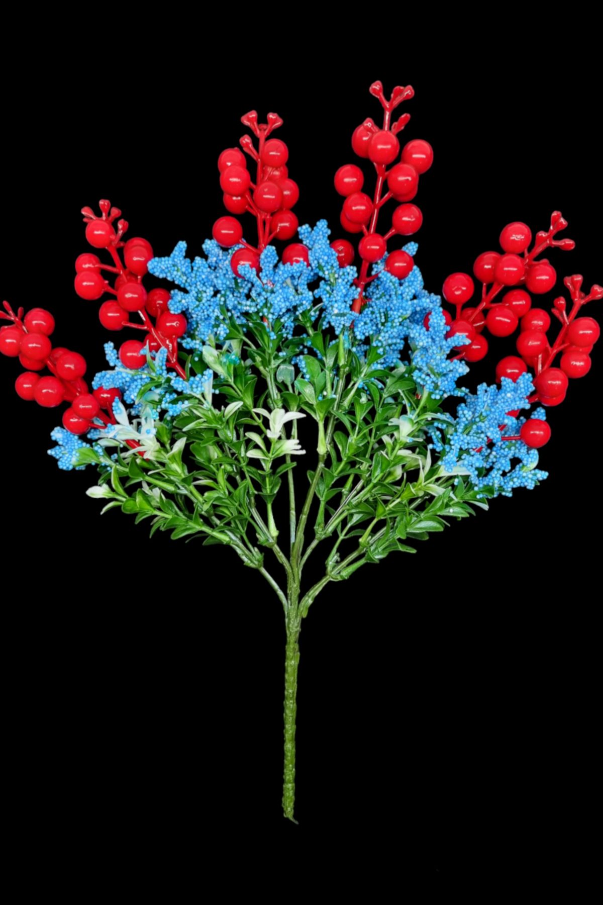 MD Aspiz Flowers 1 Adet Lüx Yapay Çiçek Kiraz Demeti Kokina Yılbaşı Çiçeği Kaliteli Meyve Cherry Sarkan Gül Sarmaşık