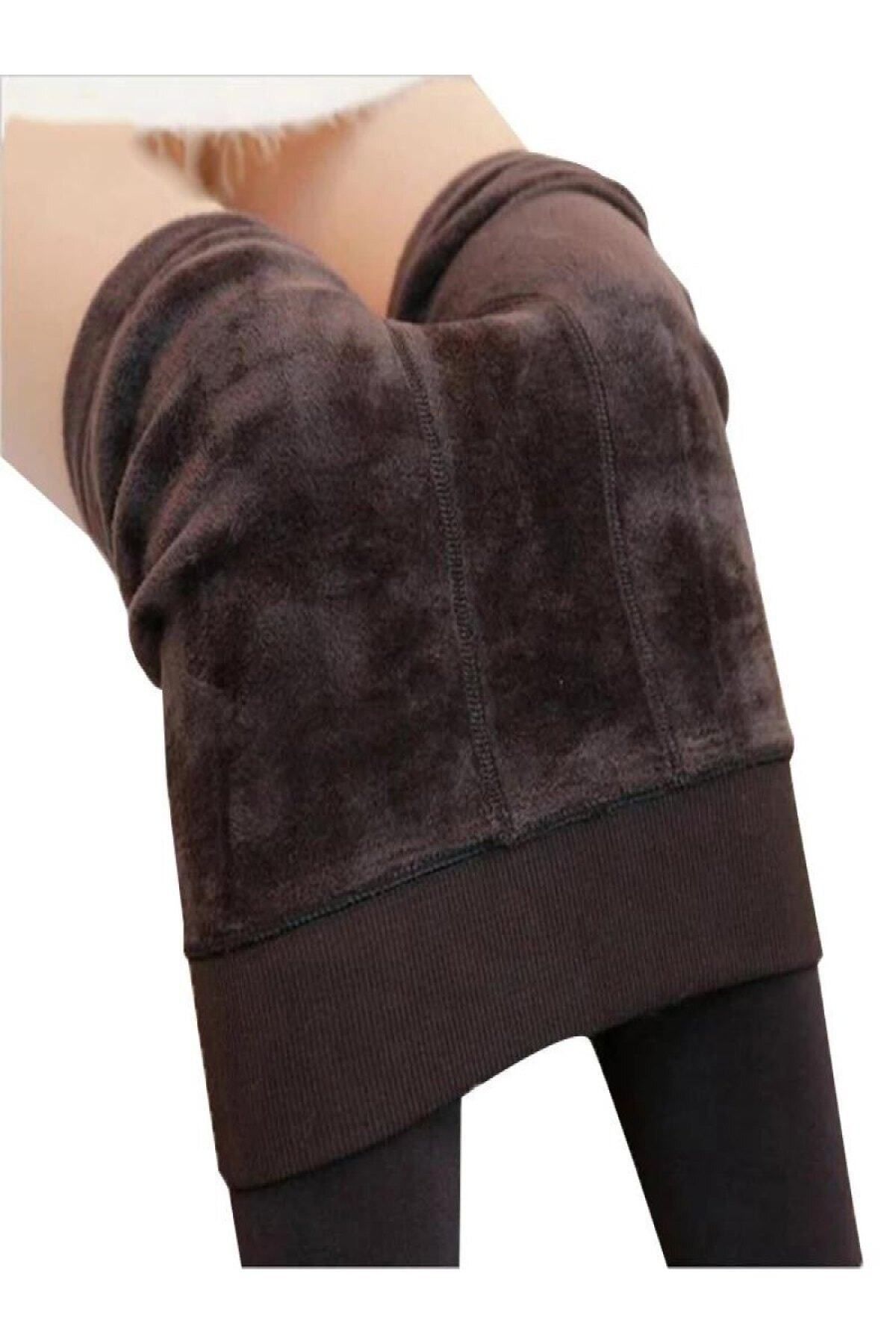 MİSTİRİK Ravena Model Sıcak Tutan Sıkılaştıran Tüylü Pelüşlü Dokuma Külotlu Çorap Siyah Renk