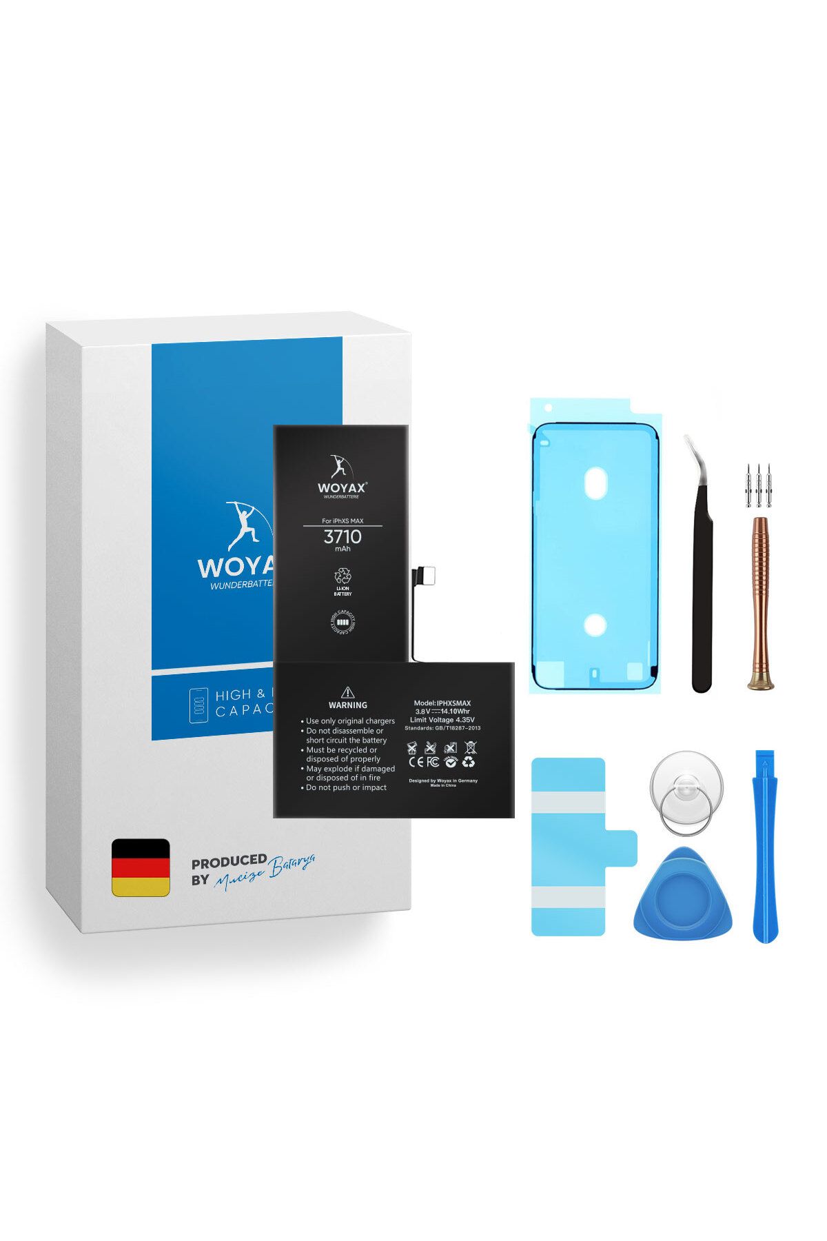 Woyax iPhone XS MAX Uyumlu Premium Batarya 3710mAh