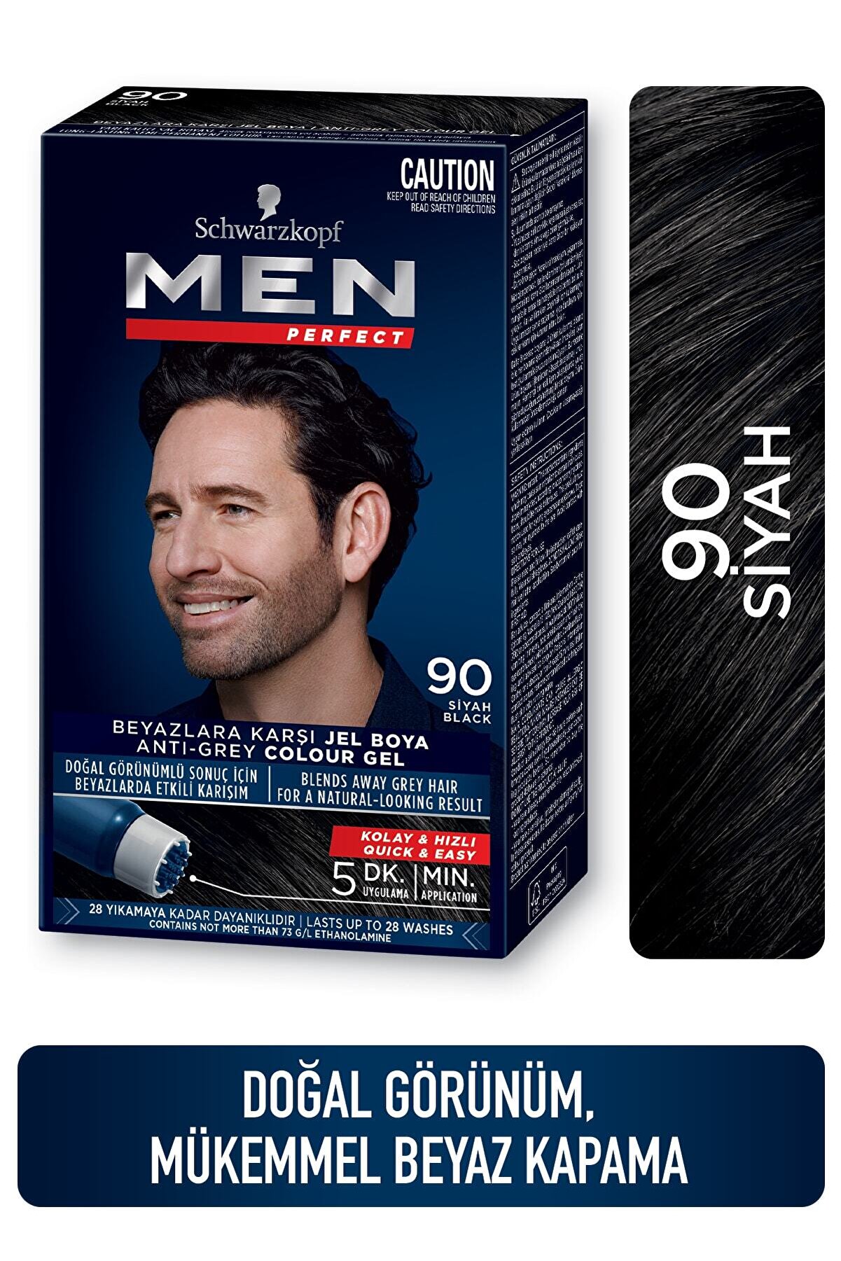 Men Perfect Saç Boyası 90 - Siyah