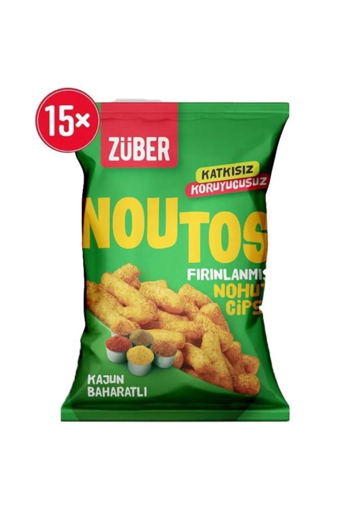 Züber Noutos Fırınlanmış Nohut Cipsi Kajun Baharatlı 55g X 15 Paket