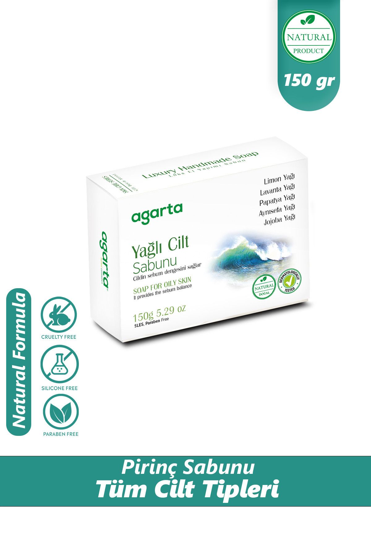 Agarta Yağlı Ciltler Sabunu Doğal 150 gr