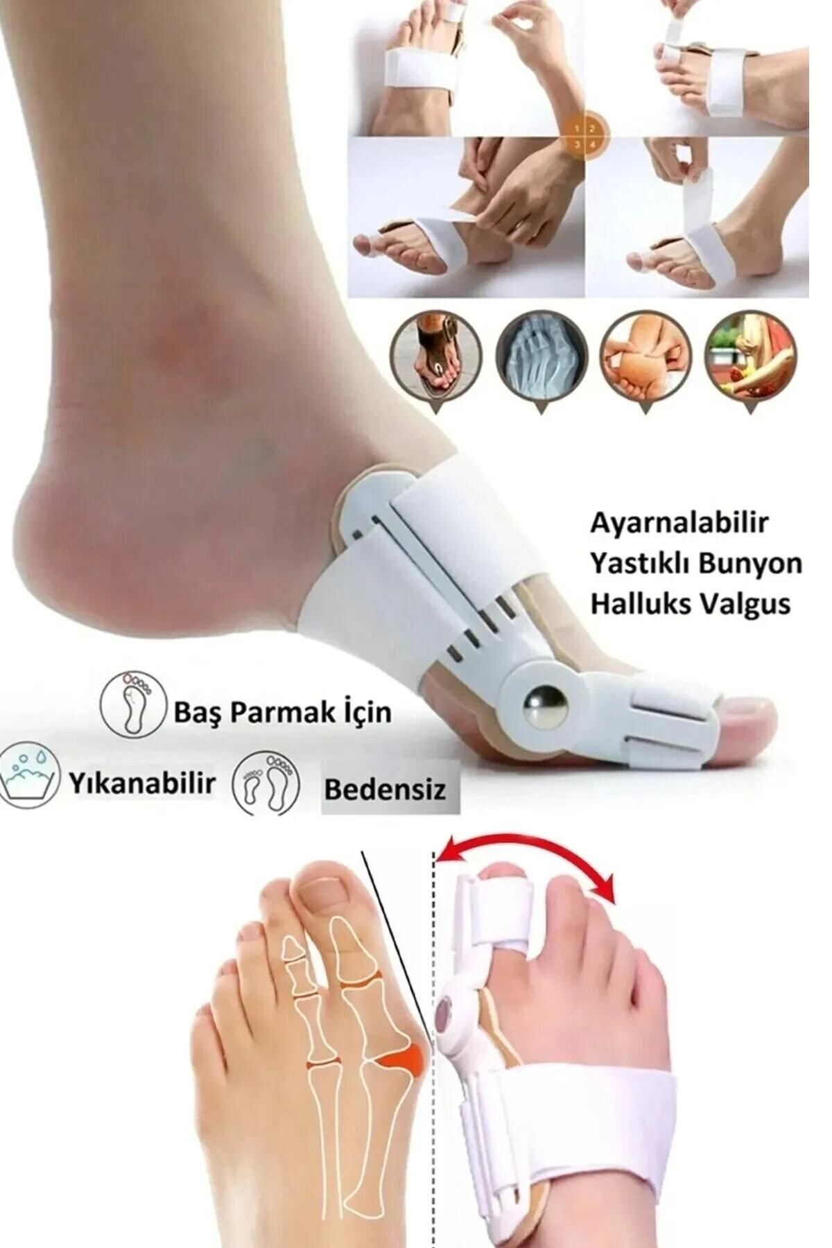 başarı ortopedi Ayak Baş Parmak Parmağı Kemik Kemiği Çıkıntısı Için Aparat Atel Halluks Valgus Bunyon 2 Adet