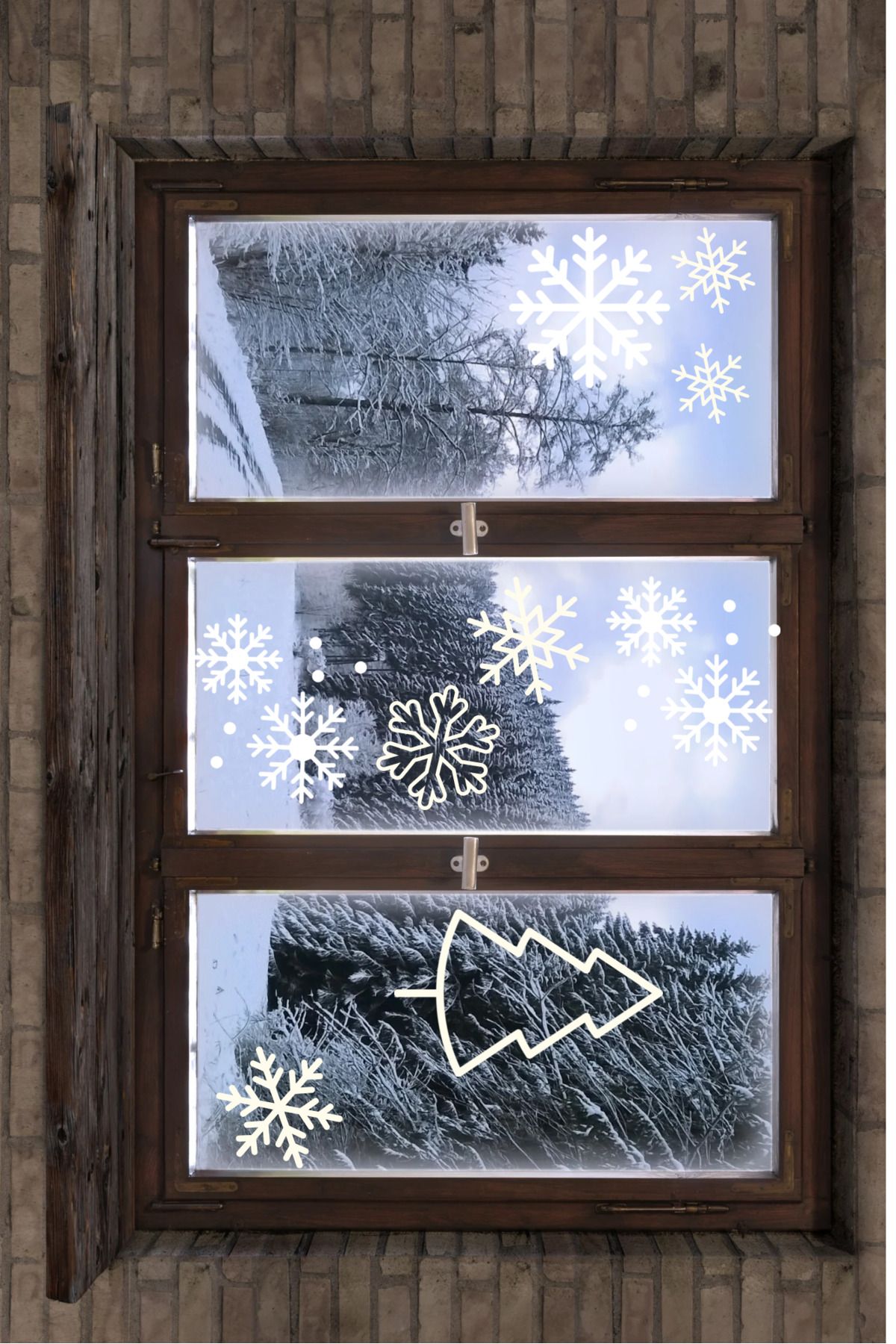 Shiny AS Çoklu Kar Tanesi Cam, Pencere Stickerı