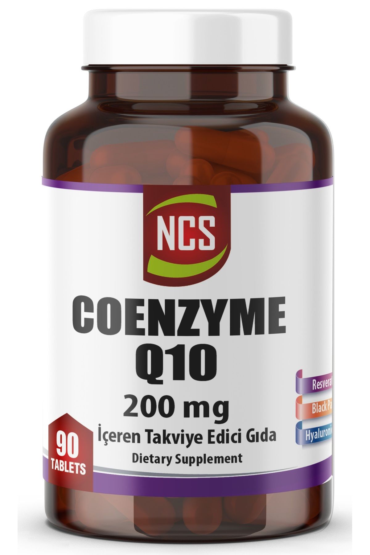 Ncs Coenzyme Q-10 200 Mg Resveratrol Hyaluronic Acid Karabibe 90 Tablet
