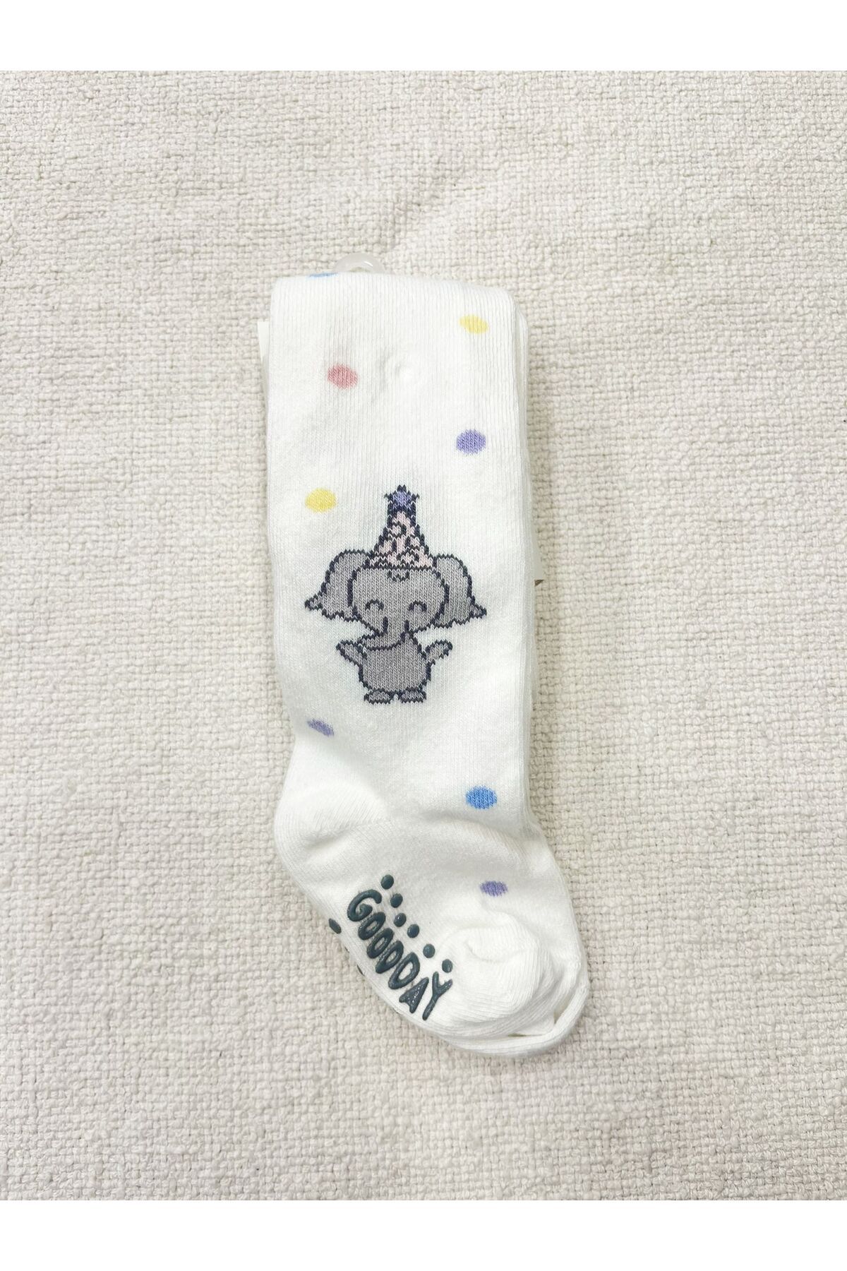 Katamino KATAMİNO kız bebek pamuklu külotlu çorap kabartmalı kaydırmaz çorap