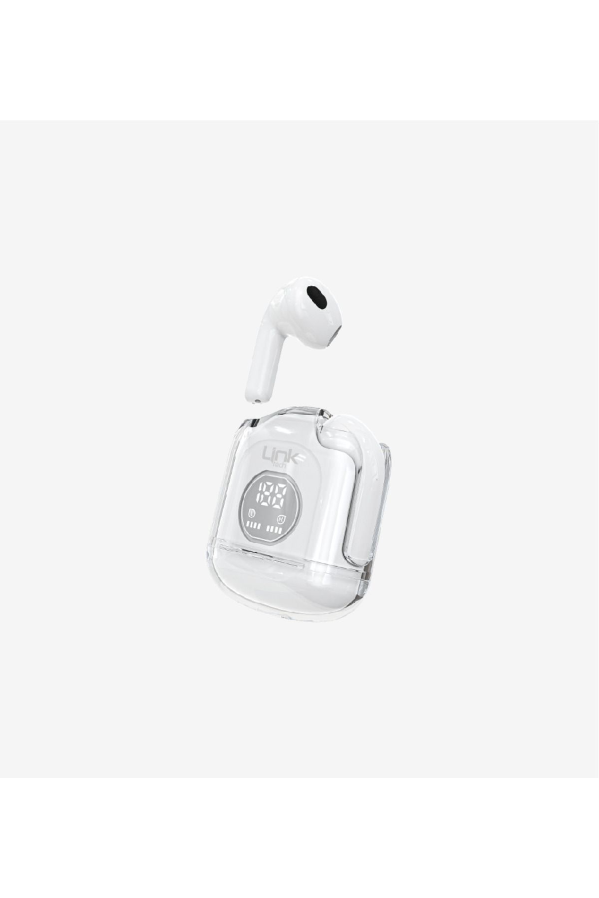 Linktech Link Tech Kablosuz Kulak Içi Bluetooth Kulaklık Şeffaf Tasarım