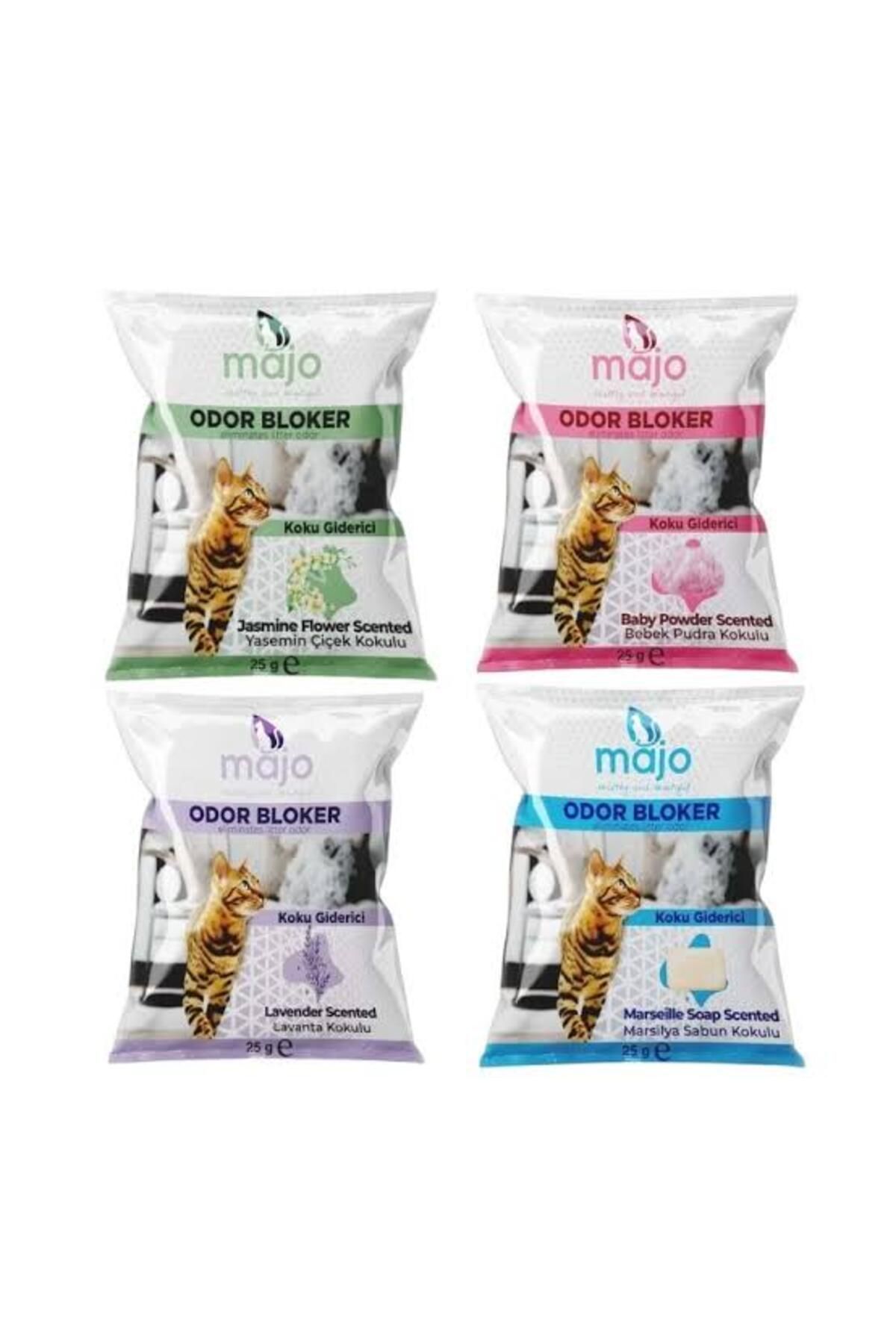 Majo Doğal Kedi koku giderici kedi kumu köpek küllük ayakkabı dolabı tuvalet 4 PAKET 4 x 25 GR