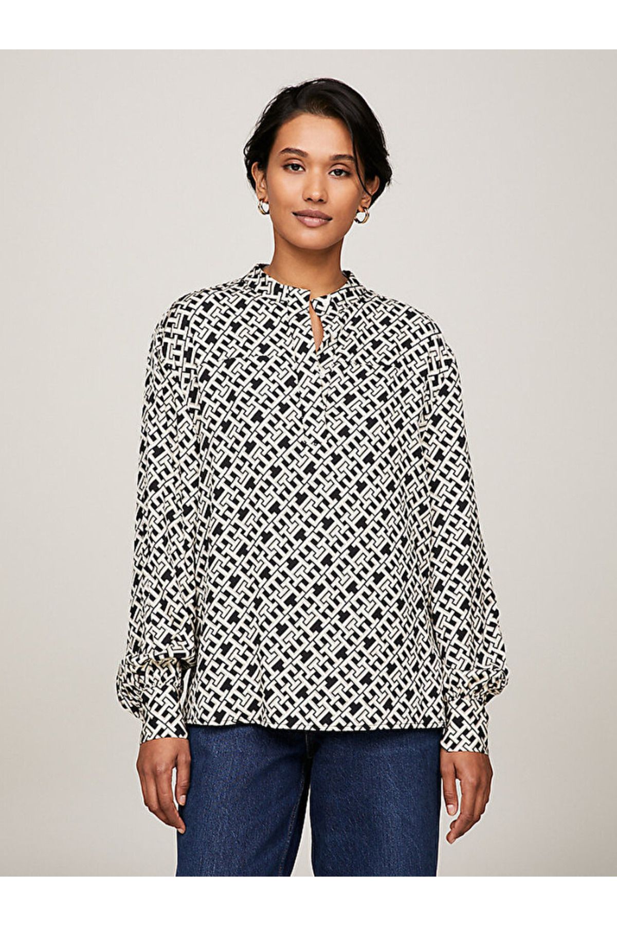 Tommy Hilfiger TH Monogram Relaxed Fit Blouse