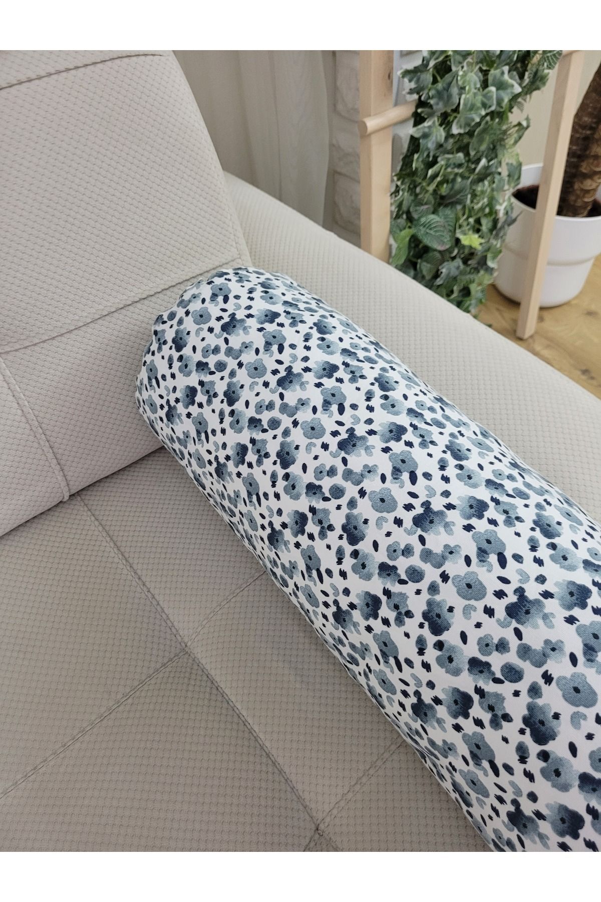 IKEA Kumaş Bolster Minderi - Silindir Yoga Yastığı - Sosis Yastık