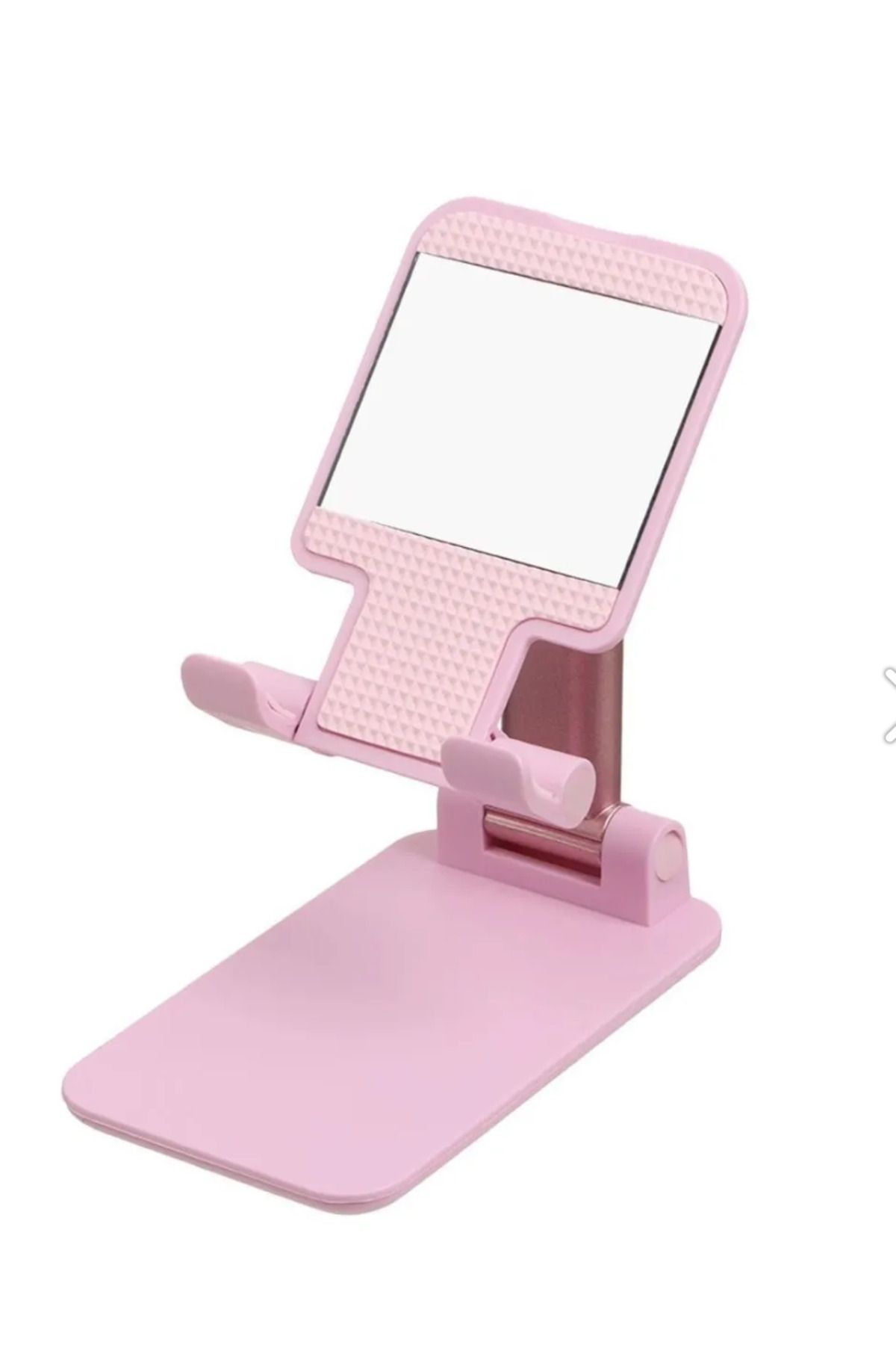 Buffer Pembe Aynalı Cep Telefonu Sabitleyici Stand Katlanabilir Ayarlanabilir Telefon Standı