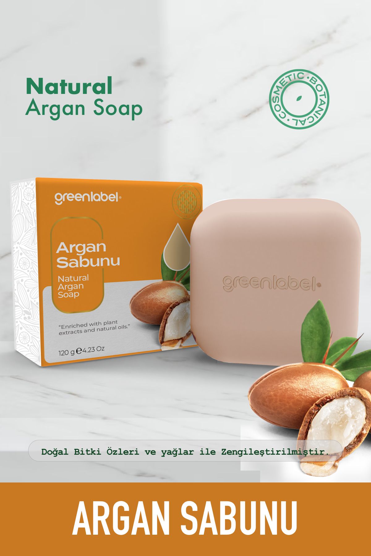 Green Label Argan Sabunu Natural Besleyici Ve Tazeleyici 120 Gr.