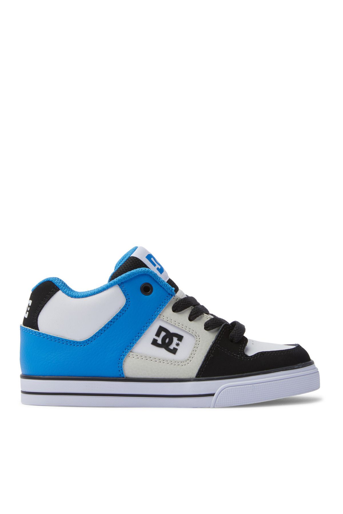 DC Gri - Mavi - Siyah Erkek Çocuk Deri + Tekstil Yürüyüş Ayakkabısı ADBS300377