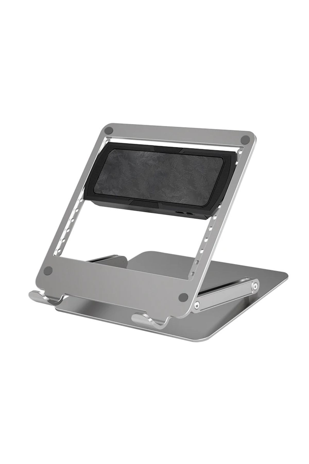 çelikwork inspiring technology Mekanizmalı Çift Fanlı Laptop&tablet Standı Metal Soğutucu Plaka Macbook Standı