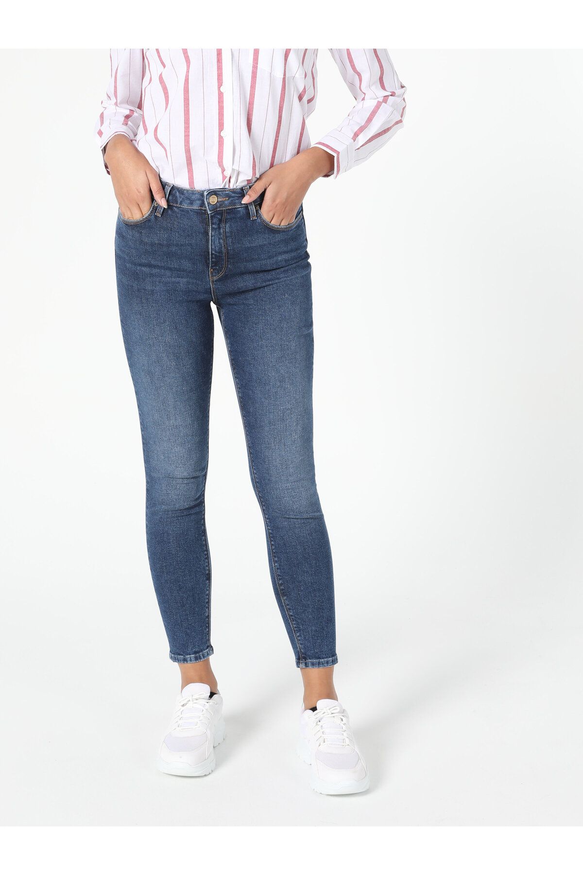 Colin’s 760 Dıana Yüksek Bel Dar Paça Super Slim Fit Jean Kadın Jean Pantolon