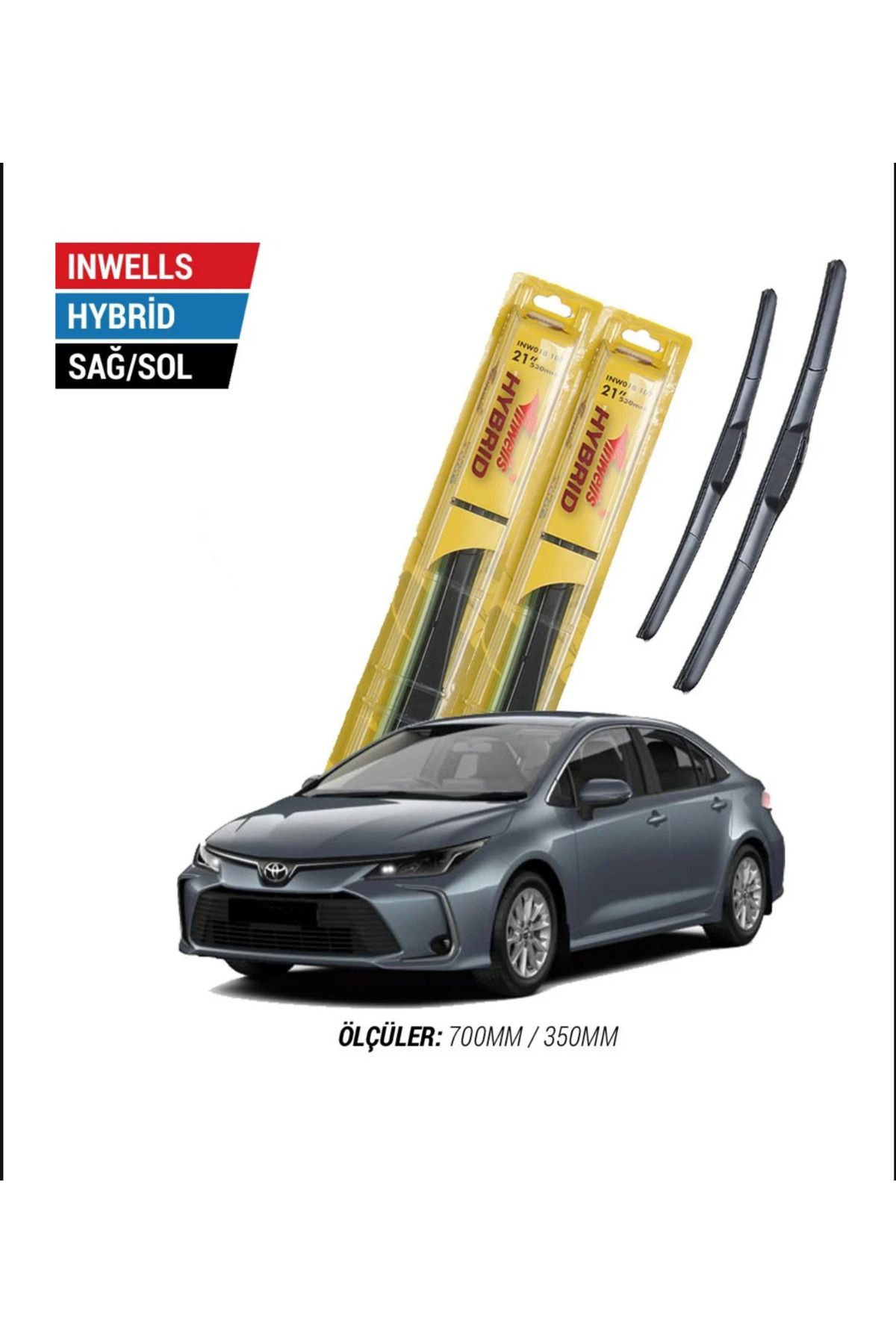 Inwells Toyota Corolla İnwells Hybrid Silecek (2019-2023 Yeni kasa corolla ) 700-350mm