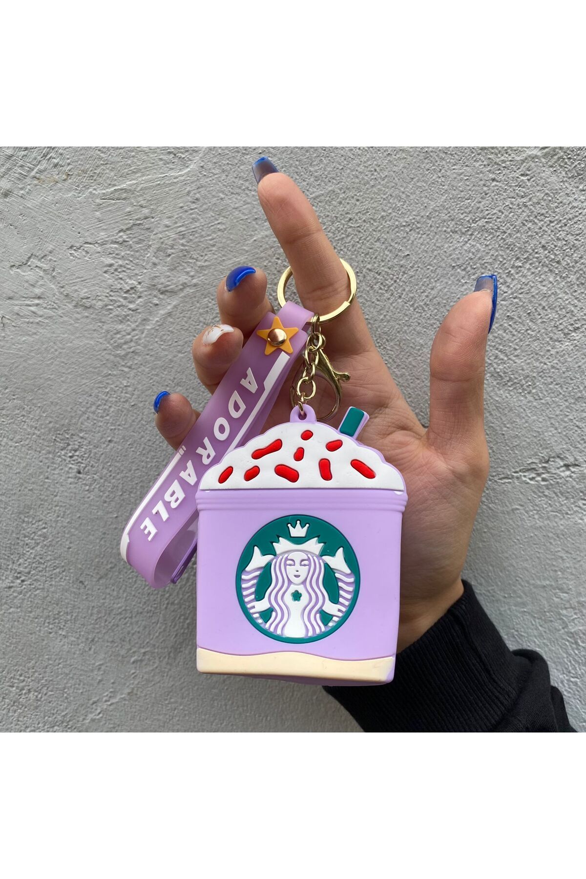 Köstebek Lila Starbucks Adorable Silikon Bozuk Para Cüzdanı