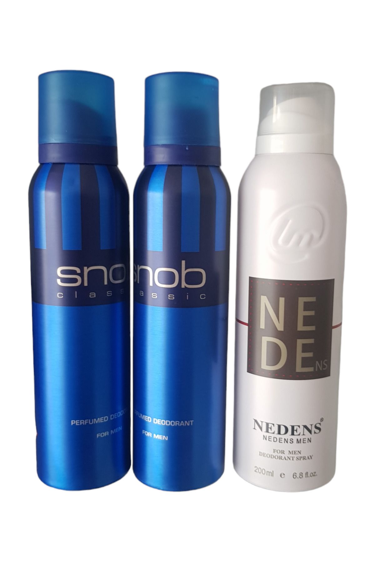 Snob For Men Classic Deodorant 150ml X 2 Adet + Nedens Erkek Deo 200ml