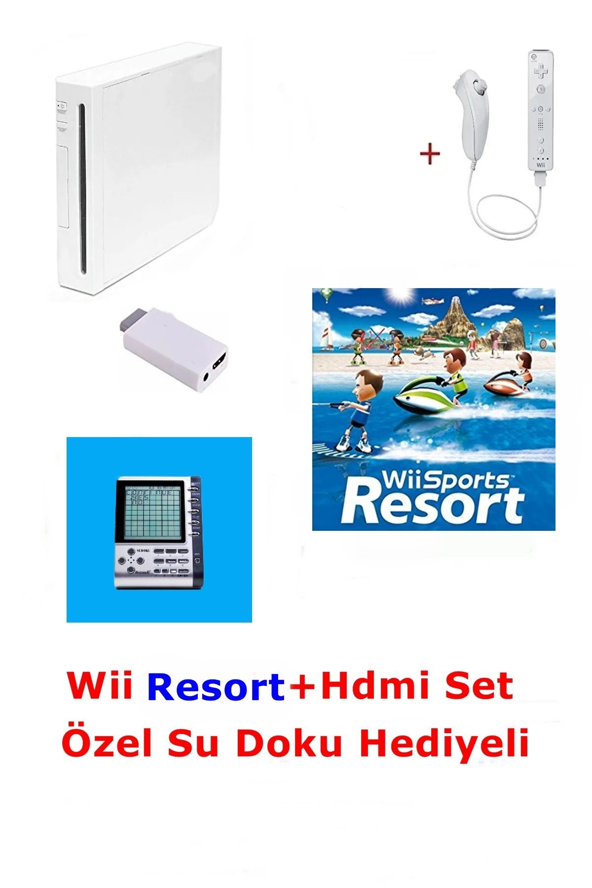 Nintendo Wii Hdmi Set Sports Resort Oyun Sudoku Hediyeli Teşhir Ürün