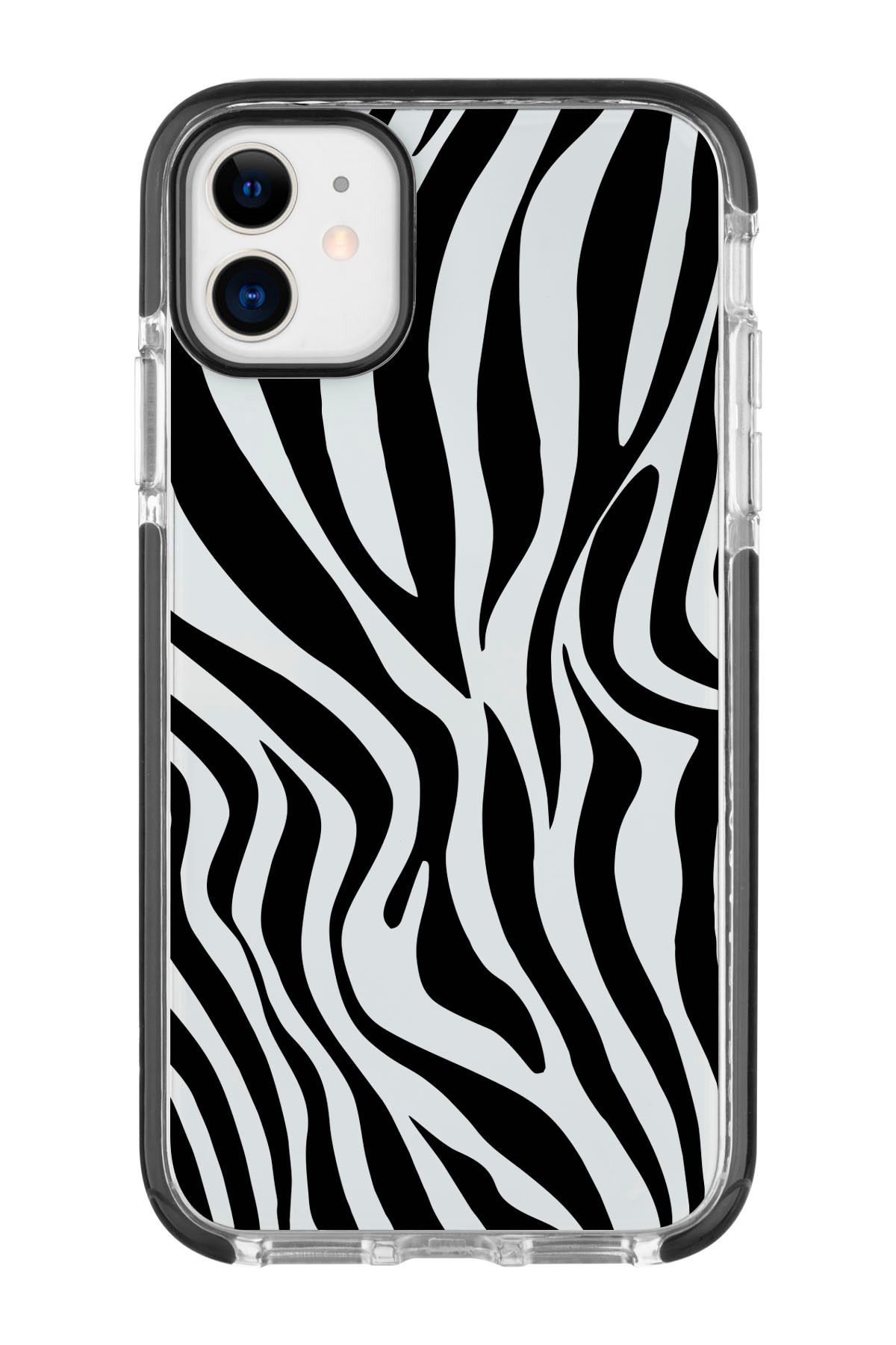 shoptocase Iphone 11 Kenar Korumalı Anti Shock Zebra Desenli Telefon Kılıfı