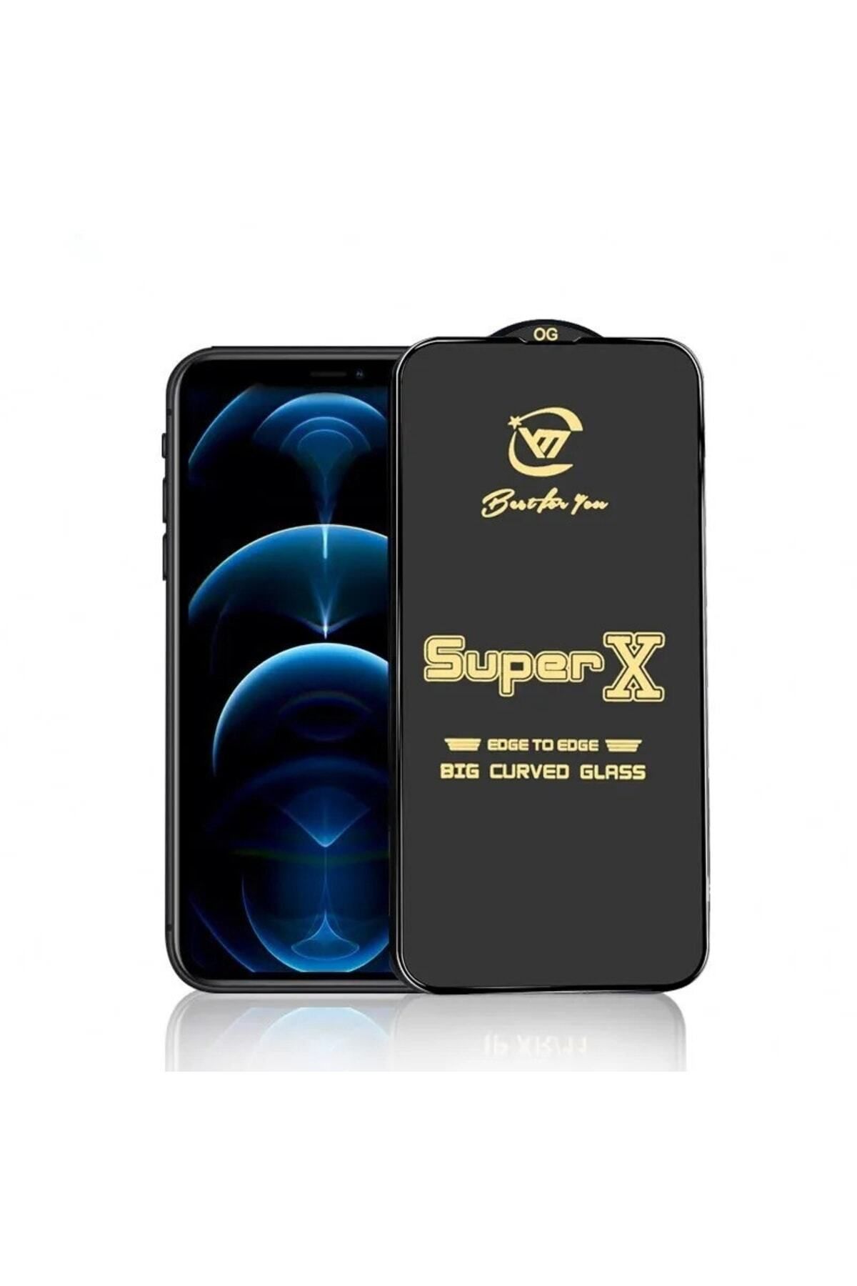 SKV MOBILE Iphone 12 Pro Max Super X Kavisli Ekran Koruyucu Kırılmaz Cam Ultra Kalınlık 0.40mm