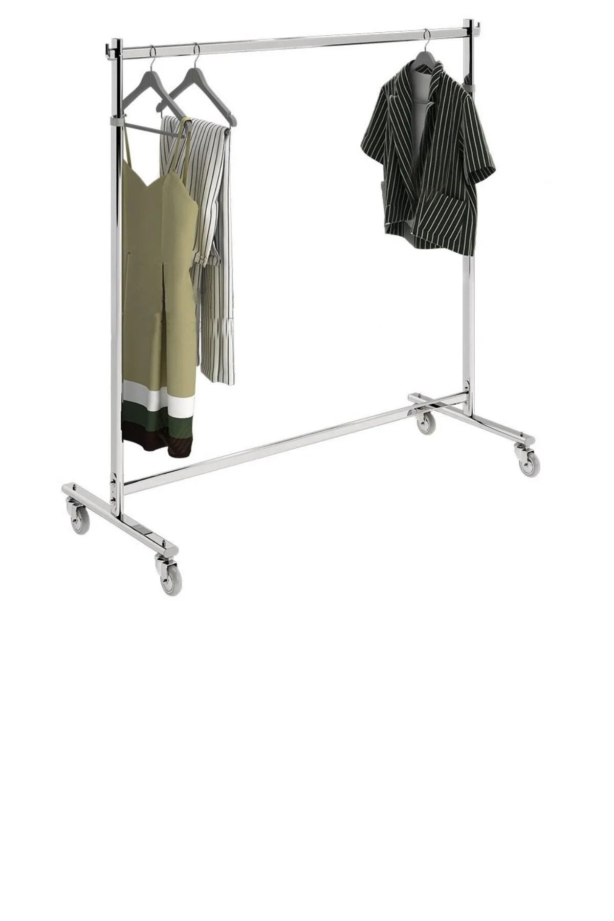 KALE Elbise Askılık Standı, Metal Orta Stand Konfeksiyon Standı Askılık