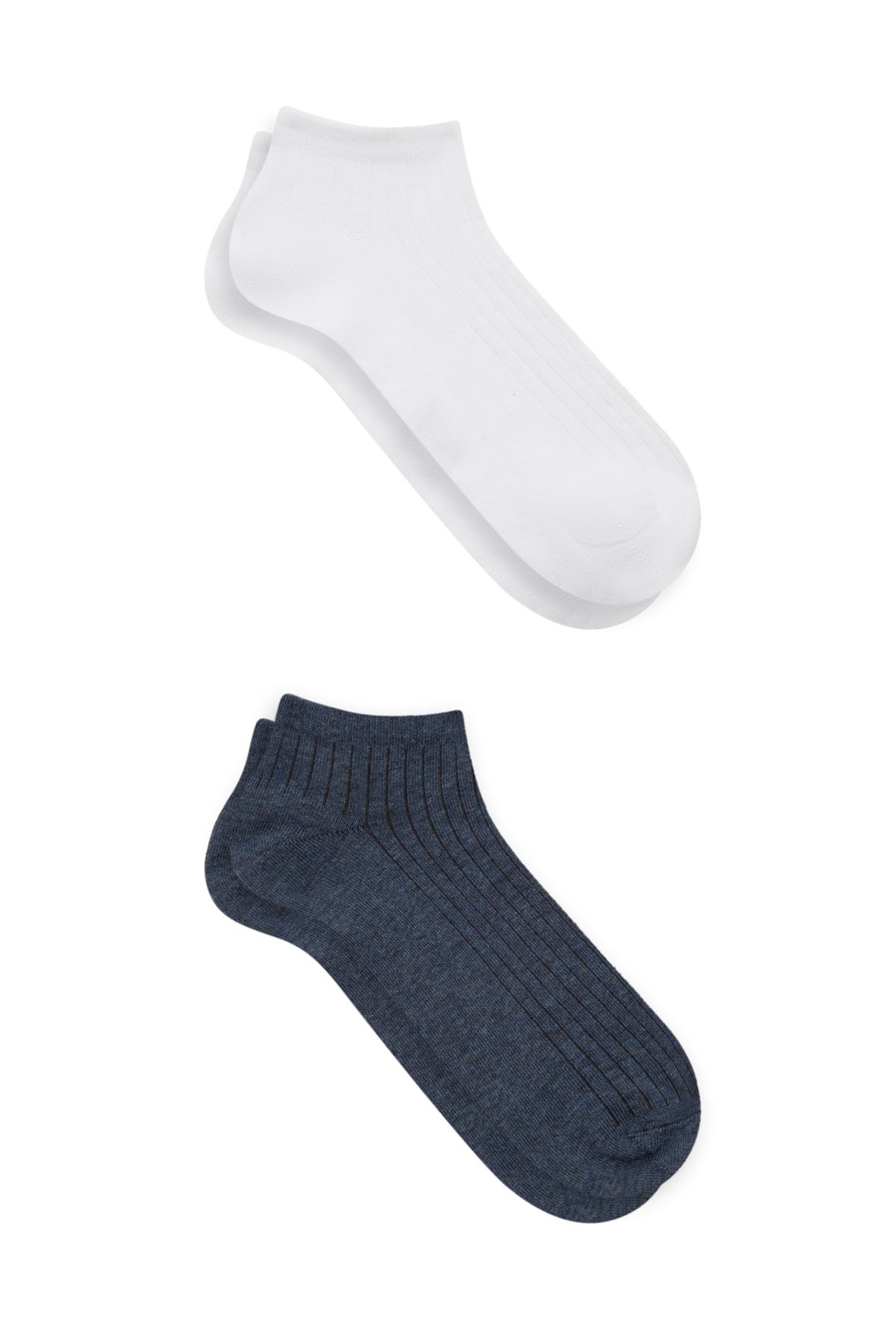 Mavi 2li Lacivert Beyaz Patik Çorap 092760-34710