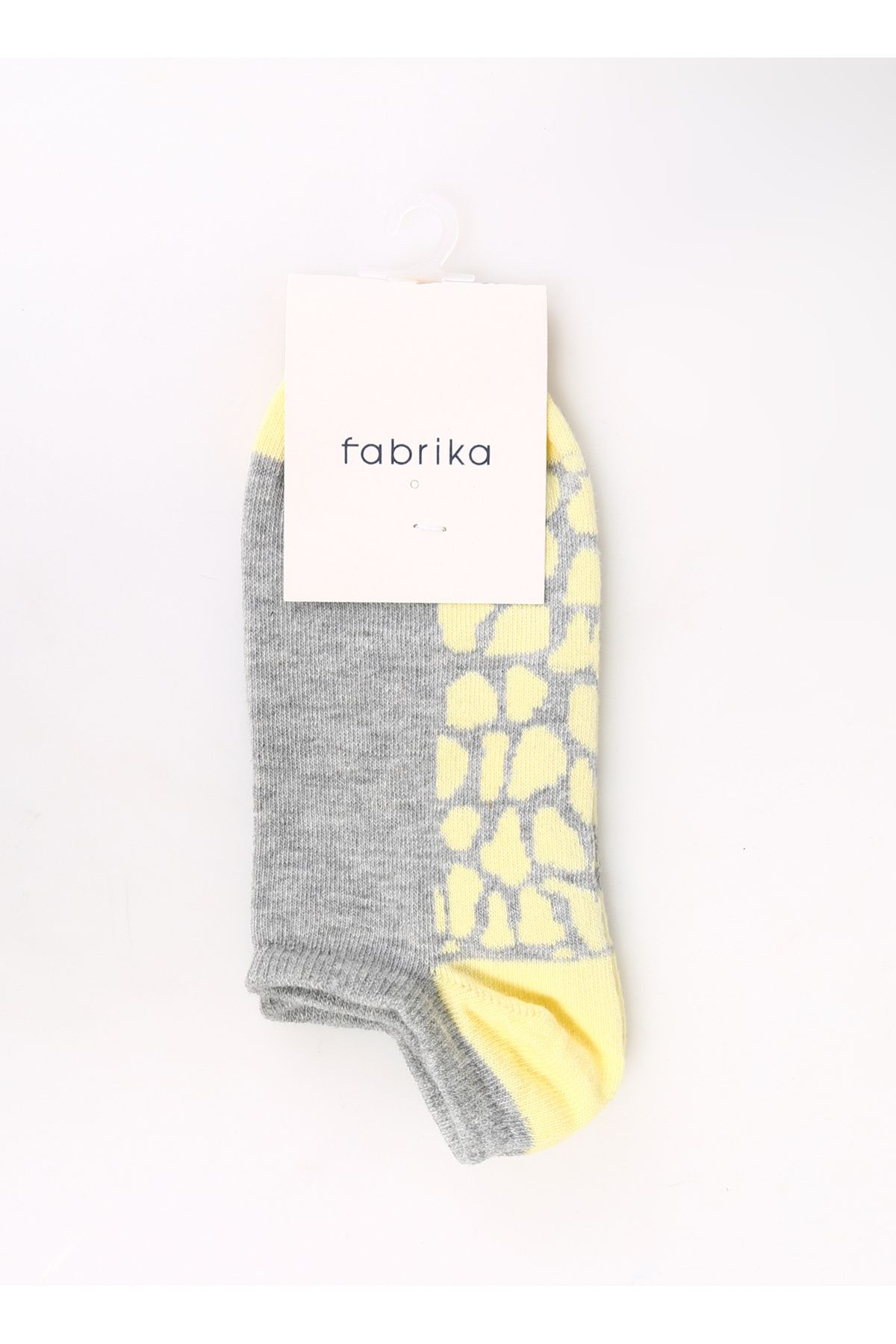 Fabrika Gri - Sarı Kadın Patik Çorap AYT62