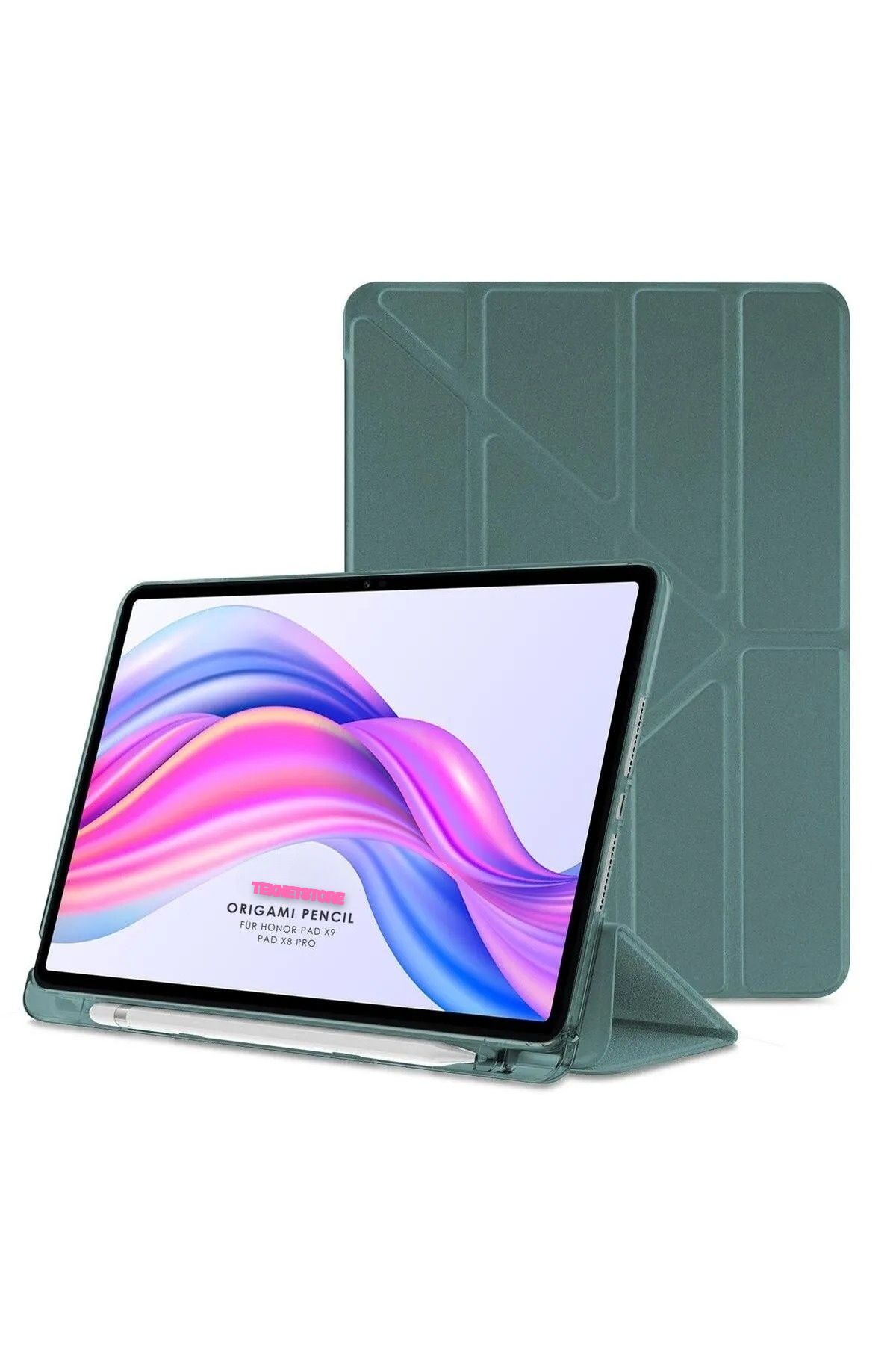 TEKNETSTORE Honor Pad X9 11.5'' Inç 2023 Tablet Uyumlu Kılıf Katlanır Kalemlikli Standlı Uyku Modlu Akıllı Kapak