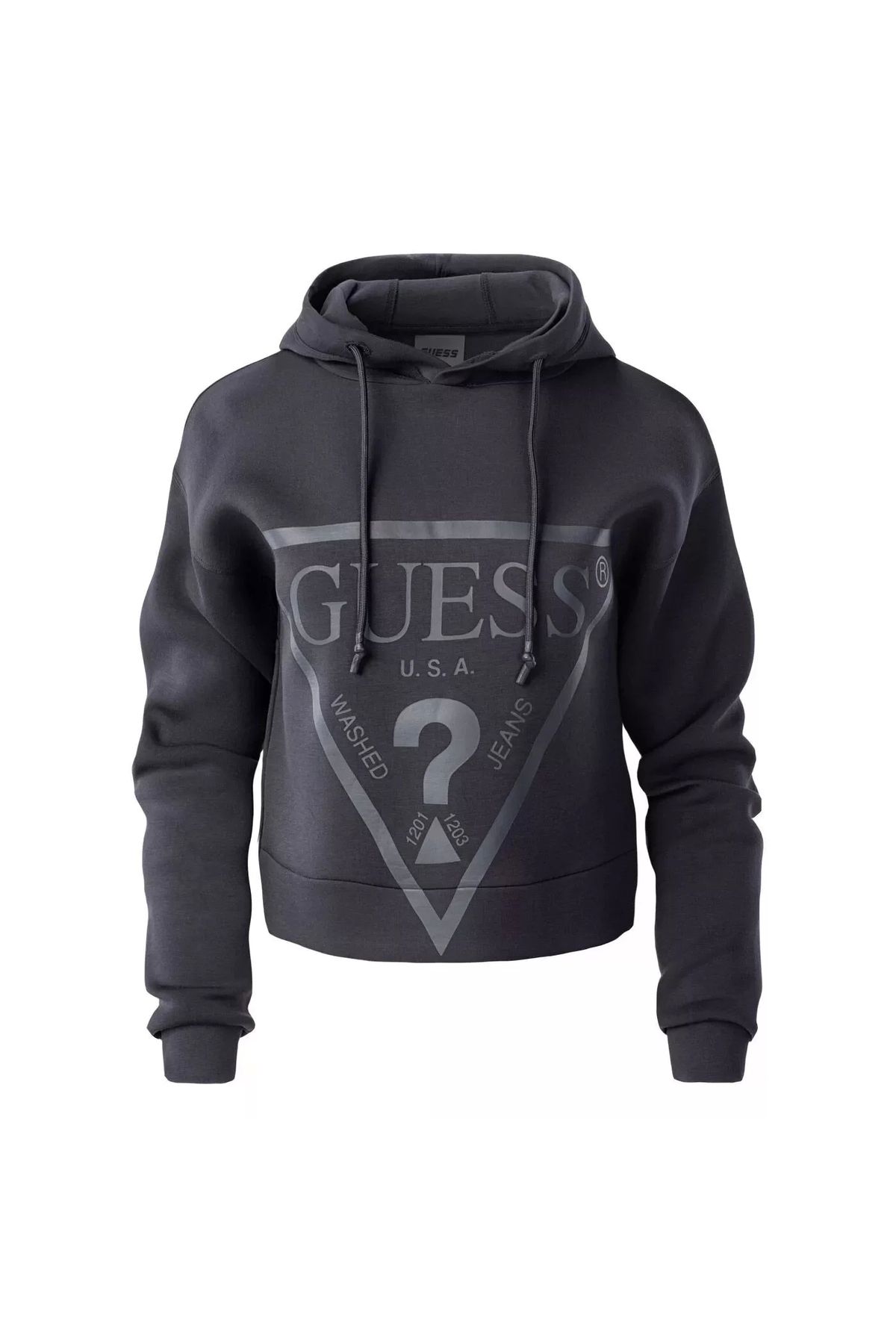 Guess New Alisa Hooded Kadın Gri Sweatshirt