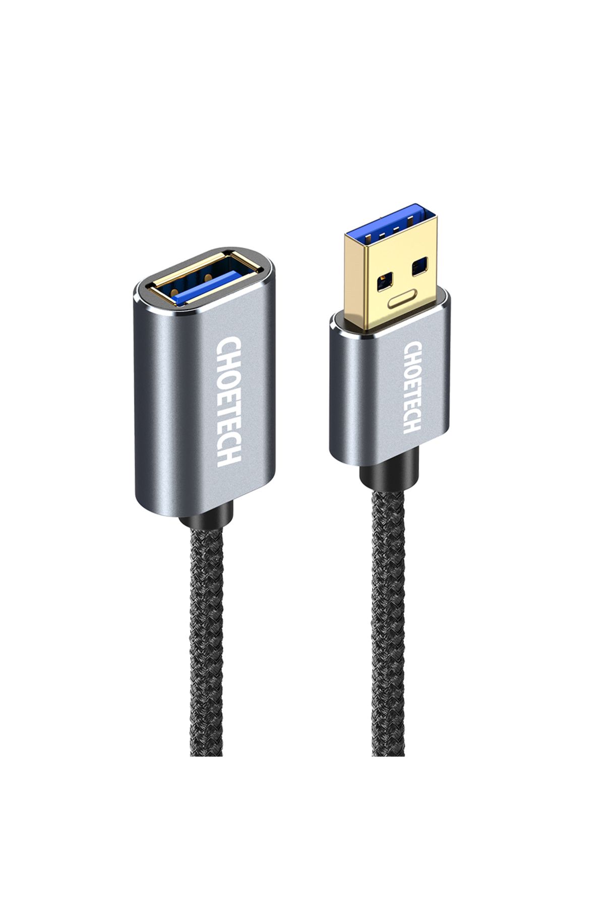 CHOETECH Şarj ve Data Kablosu 2 m USB 3.0 Uzatma Kablosu Örgü Tip Kırılmaz Kablo Uyumlu