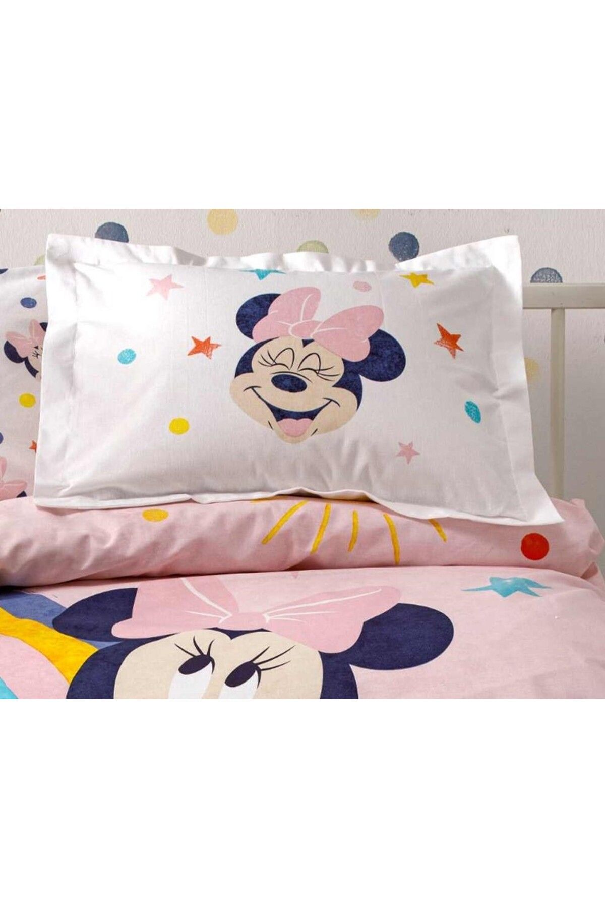 Taç Disney Minnie Mouse % 100 Pamuk Bebek Yastık Kılıfı 35x45 Cm1 Adet