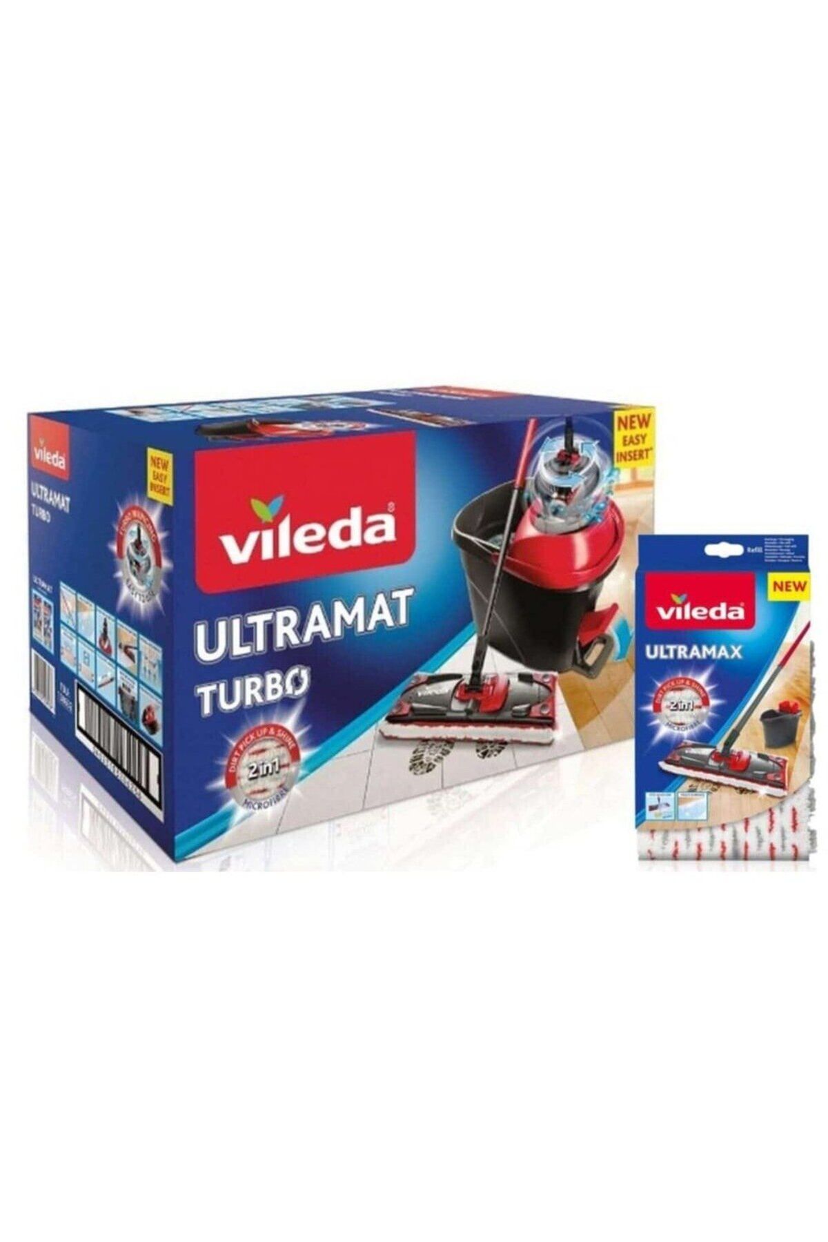 Vileda Ultramat Turbo Pedallı Temizlik Seti + Ultramat Yedek Paspas