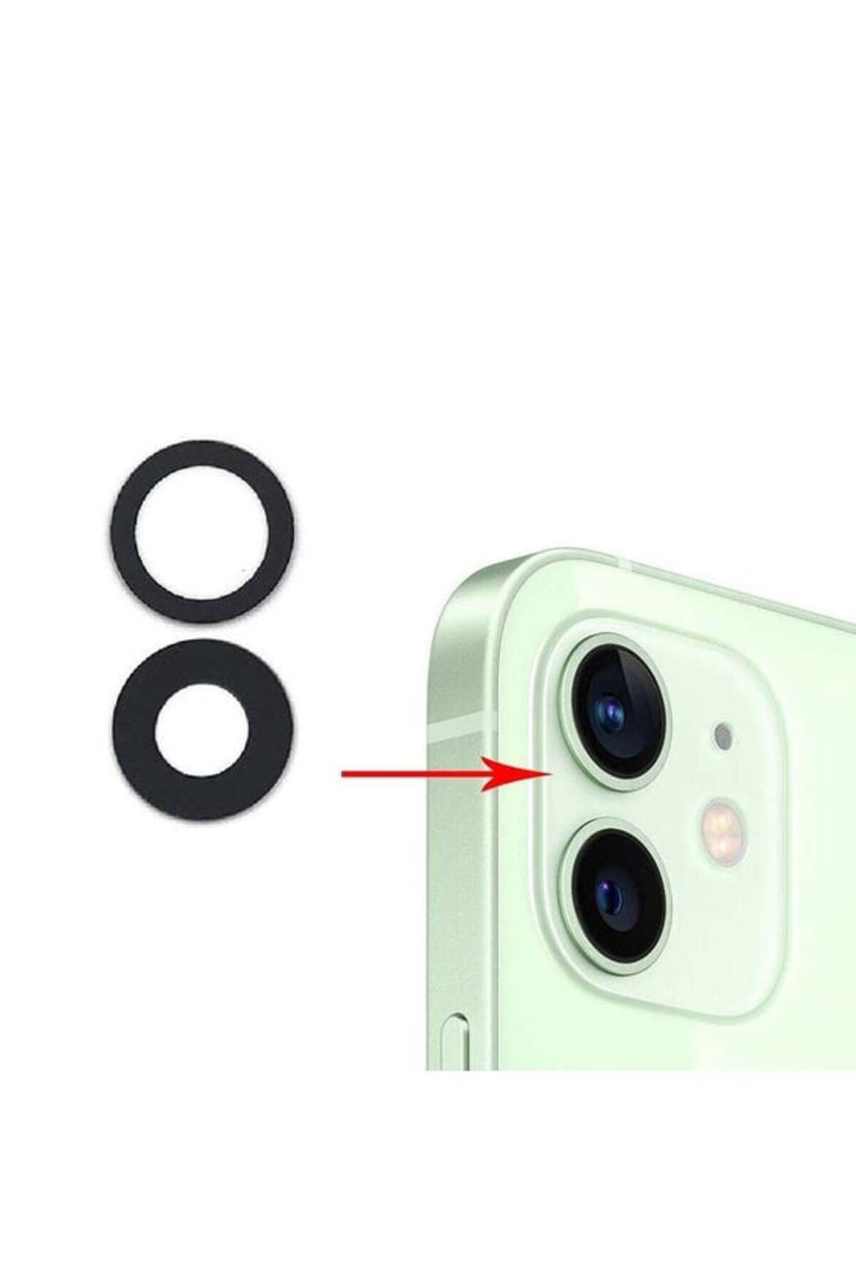 OEM iPhone 12 Kamera Camı Lensi Seti