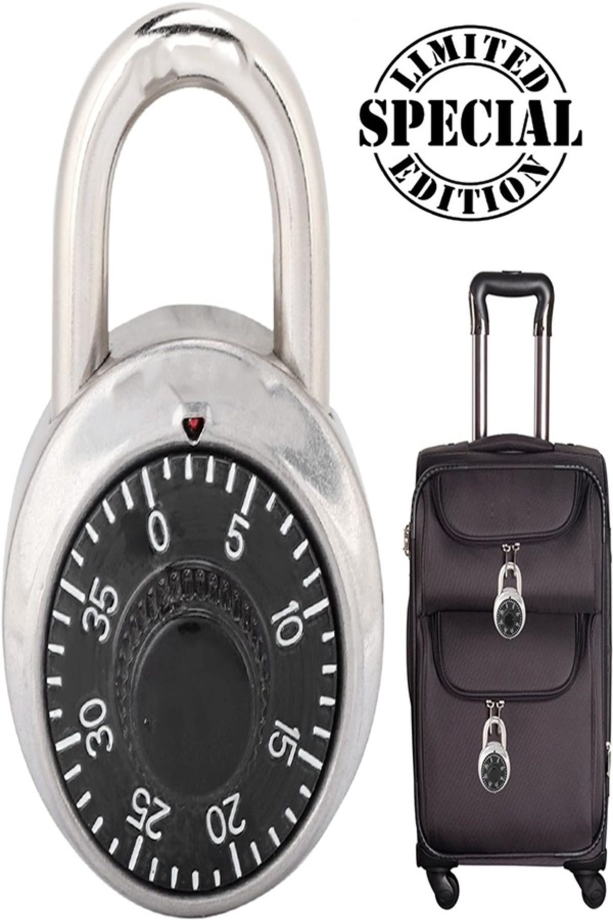 Uniquem Şifreli Asma Kilit Bavul Valiz Ofis Dolap Çanta Güvenlik Şifreli Kilit XLK410